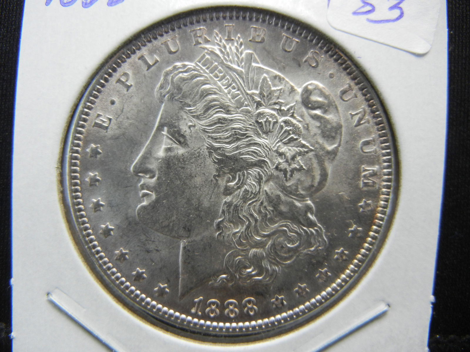 1888 Morgan Silver Dollar Bright White. Tougher Philly (1 of 3)