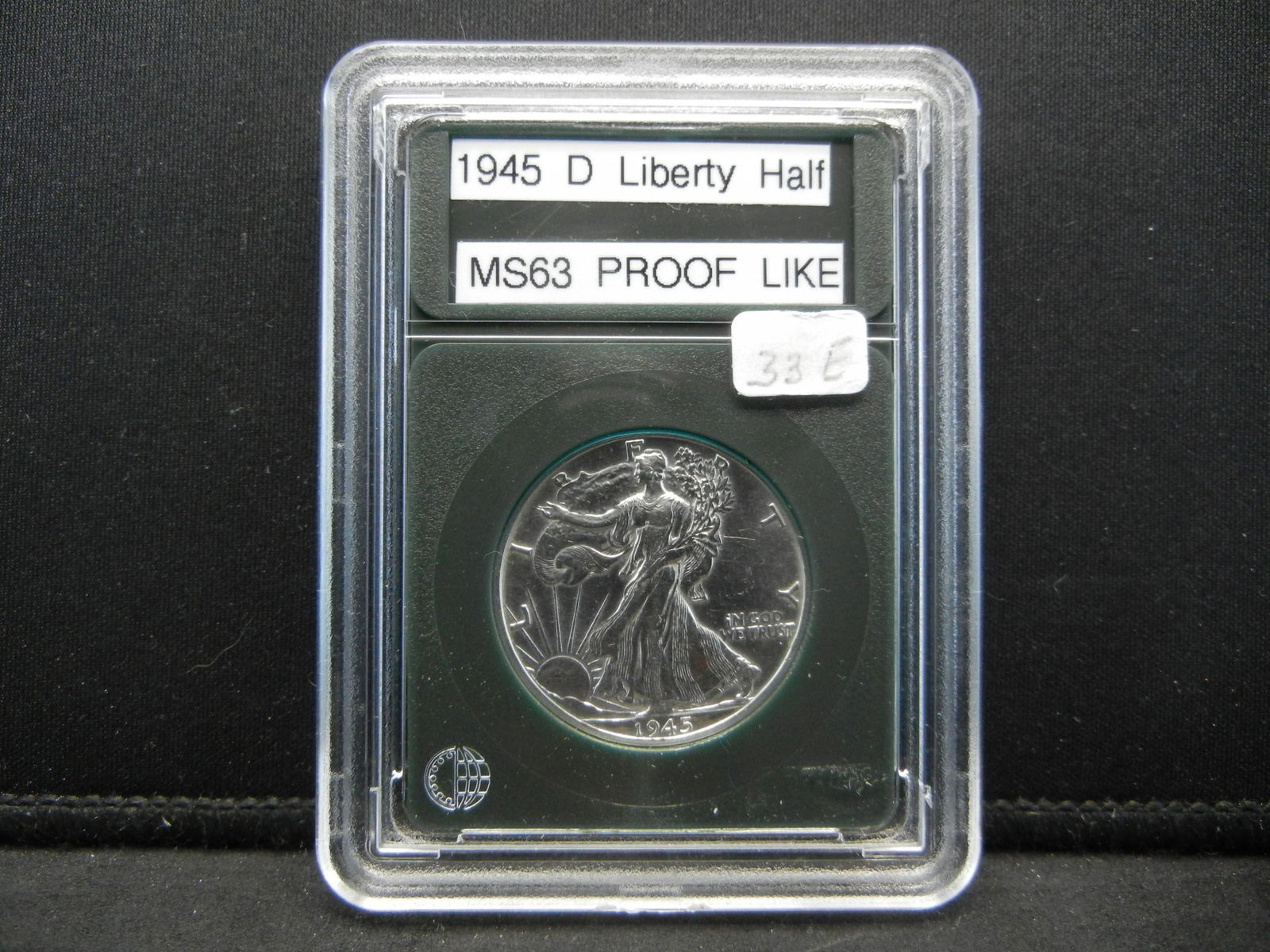 1945-D Walking Liberty Half Dollar, Absolute Proof Like (1 of 4)