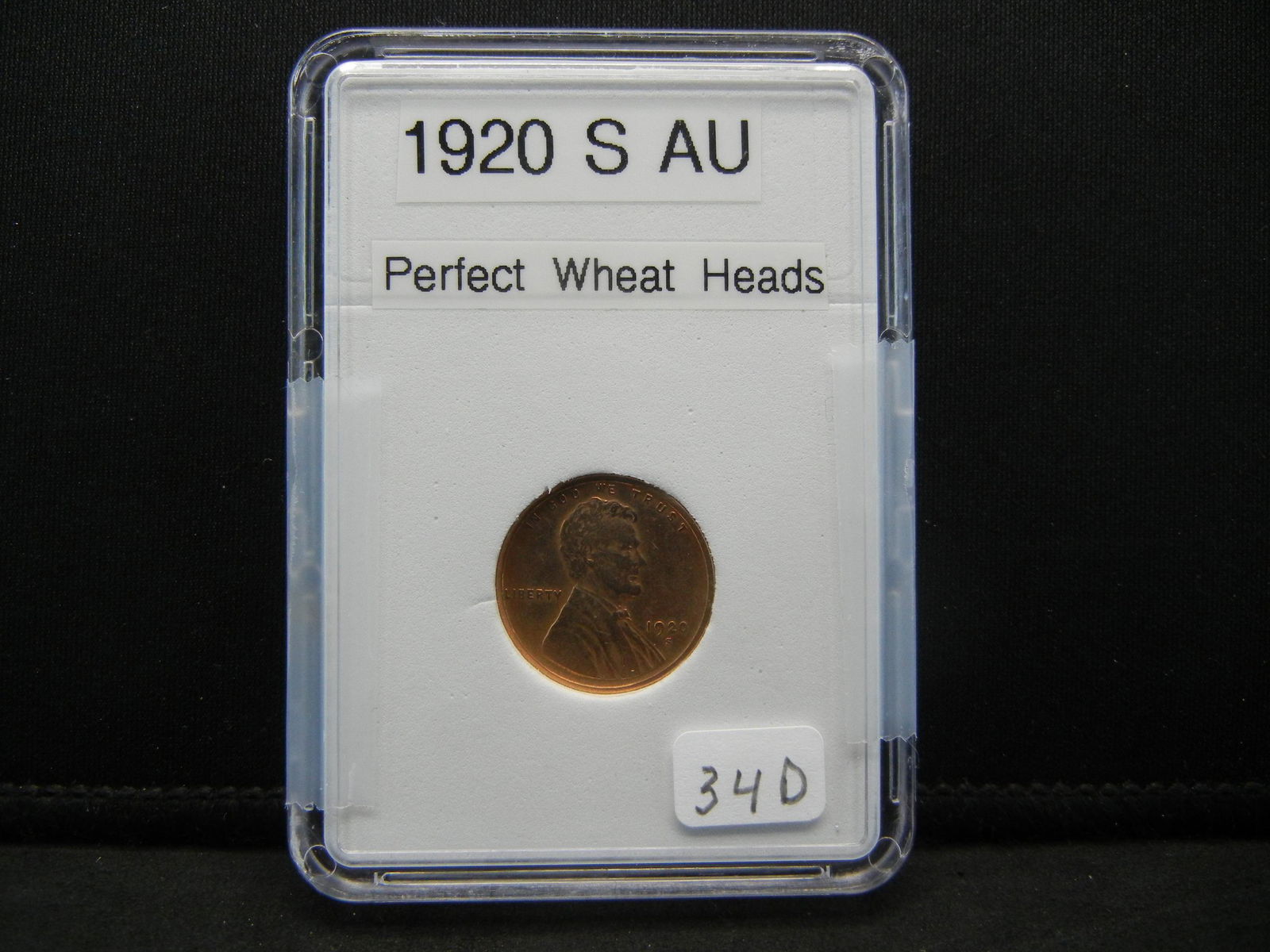 1920-S Lincoln Wheat Cent, Complete Wheat heads (1 of 4)