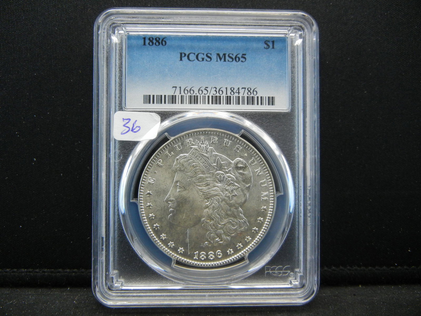 1886 Morgan Silver Dollar. PCGS MS65 Gem. The #1 (1 of 4)
