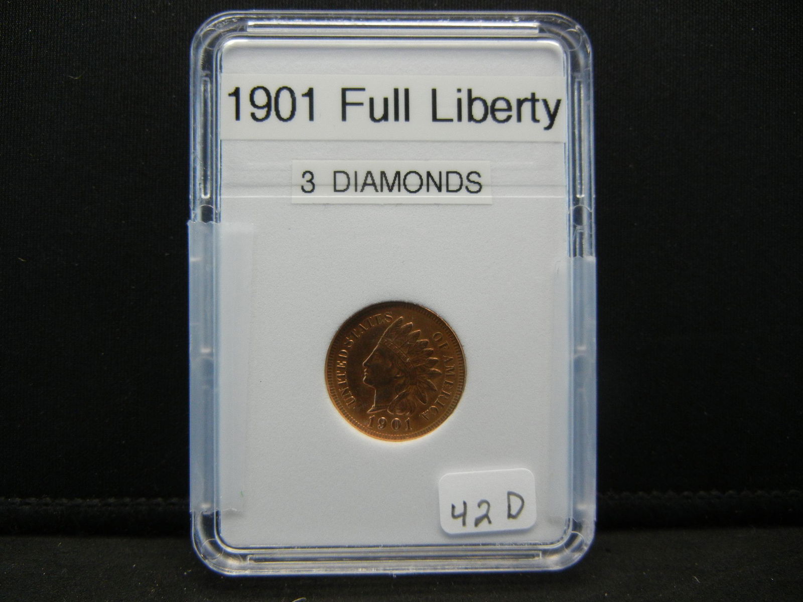 1901 Indian Head Cent, Full Liberty, 3 Diamonds (1 of 4)