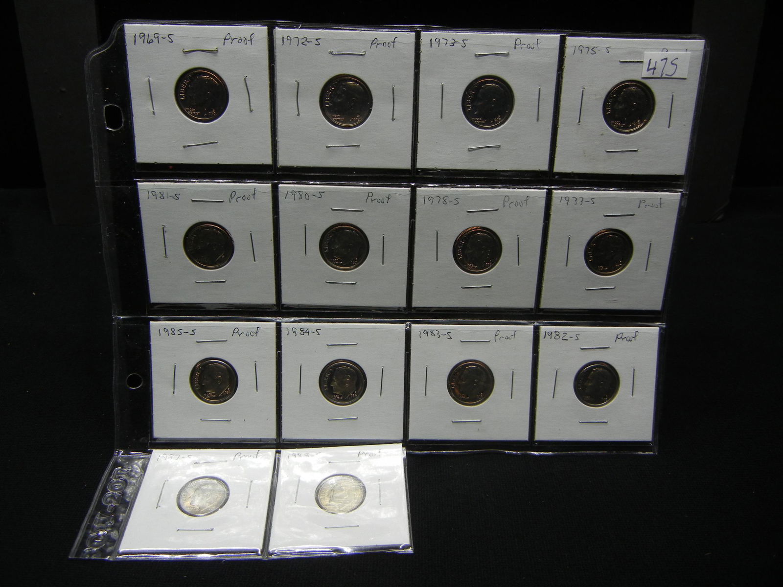 (14) Mixed Date Roosevelt Dimes. No Silver Content (1 of 11)