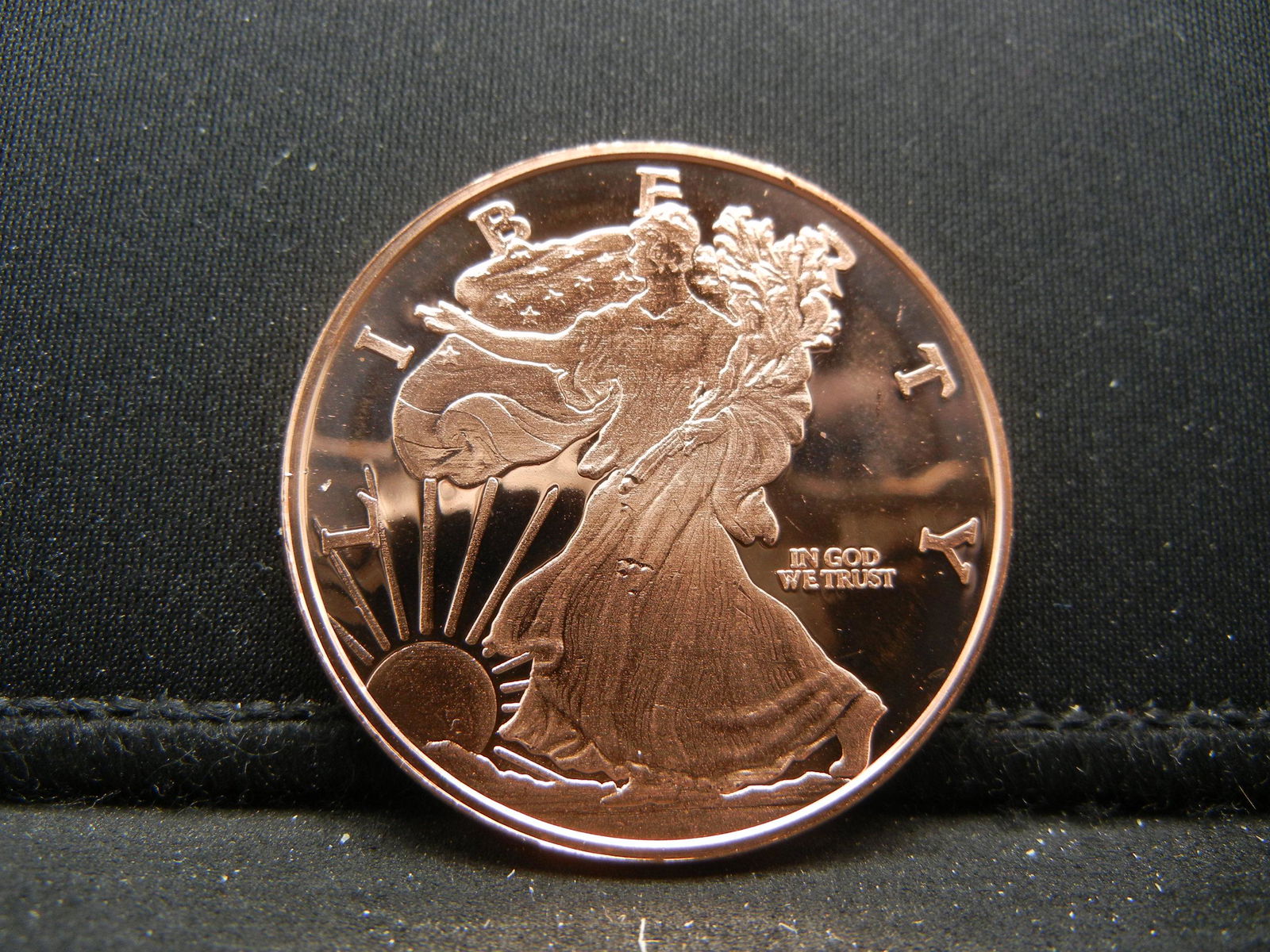 One Ounce .999 Fine Copper Walking Liberty Design (1 of 2)