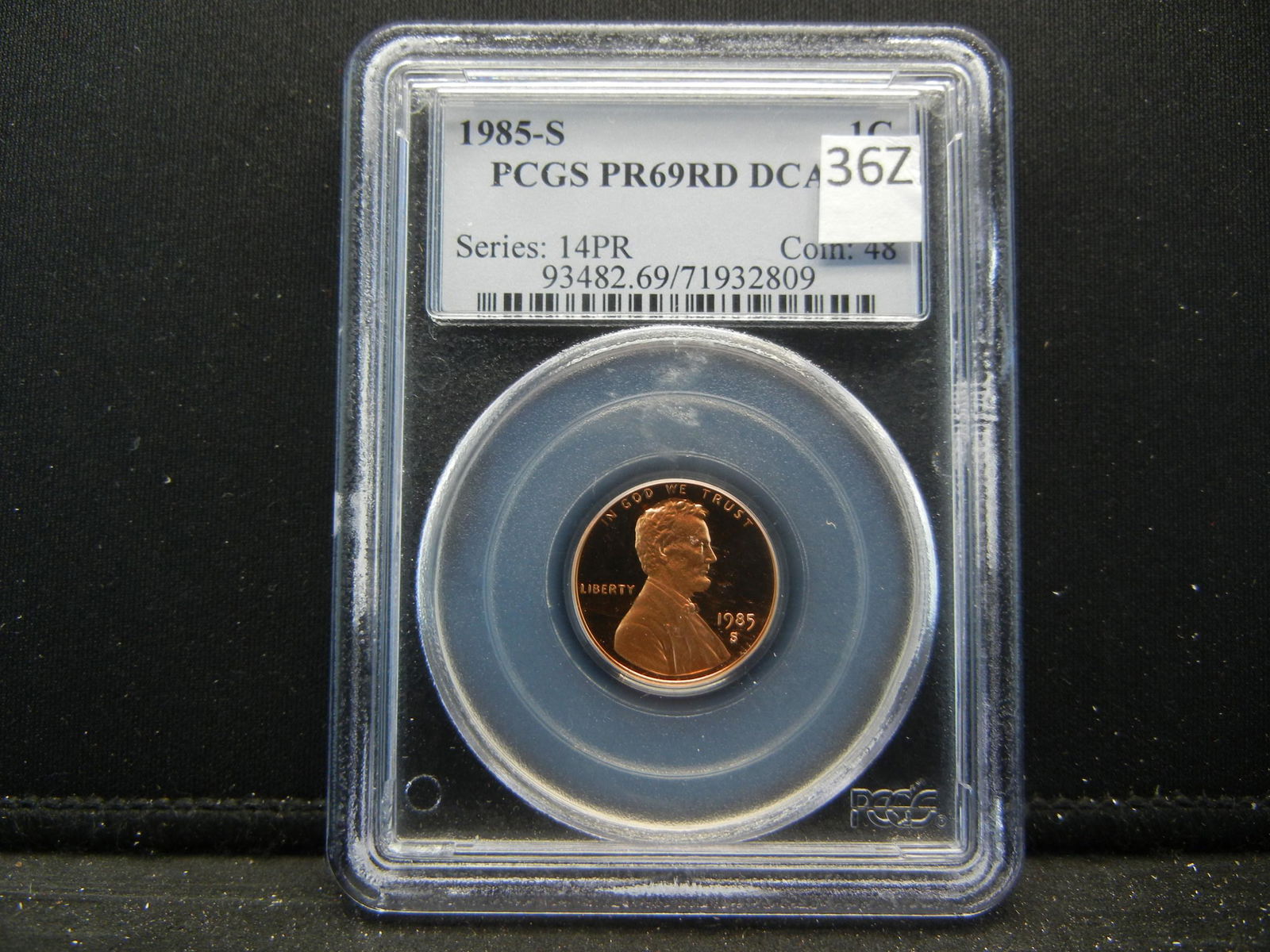 1985-S PCGS PR69RD DCAM Lincoln Memorial Cent (1 of 4)
