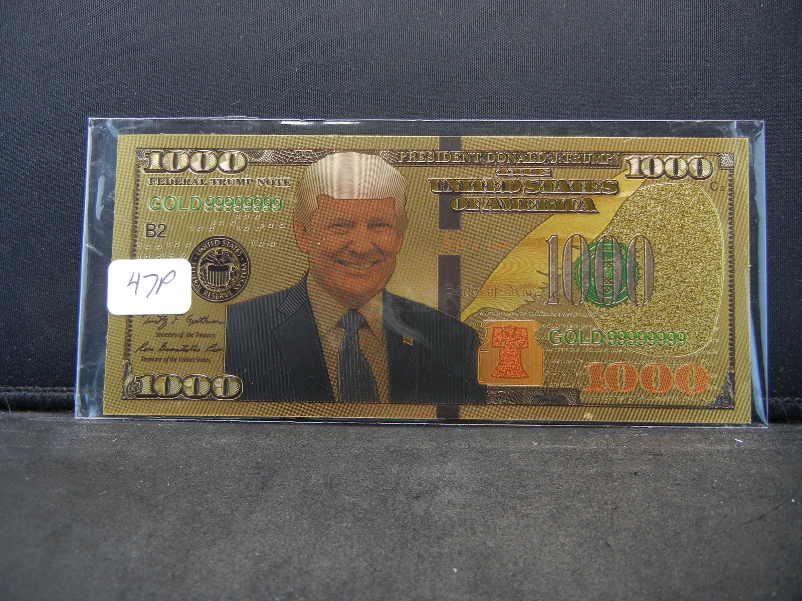 $1,00 Trump Gold Foil Note Not Legal Tender: $1,00 Trump Gold Foil Note Not Legal Tender