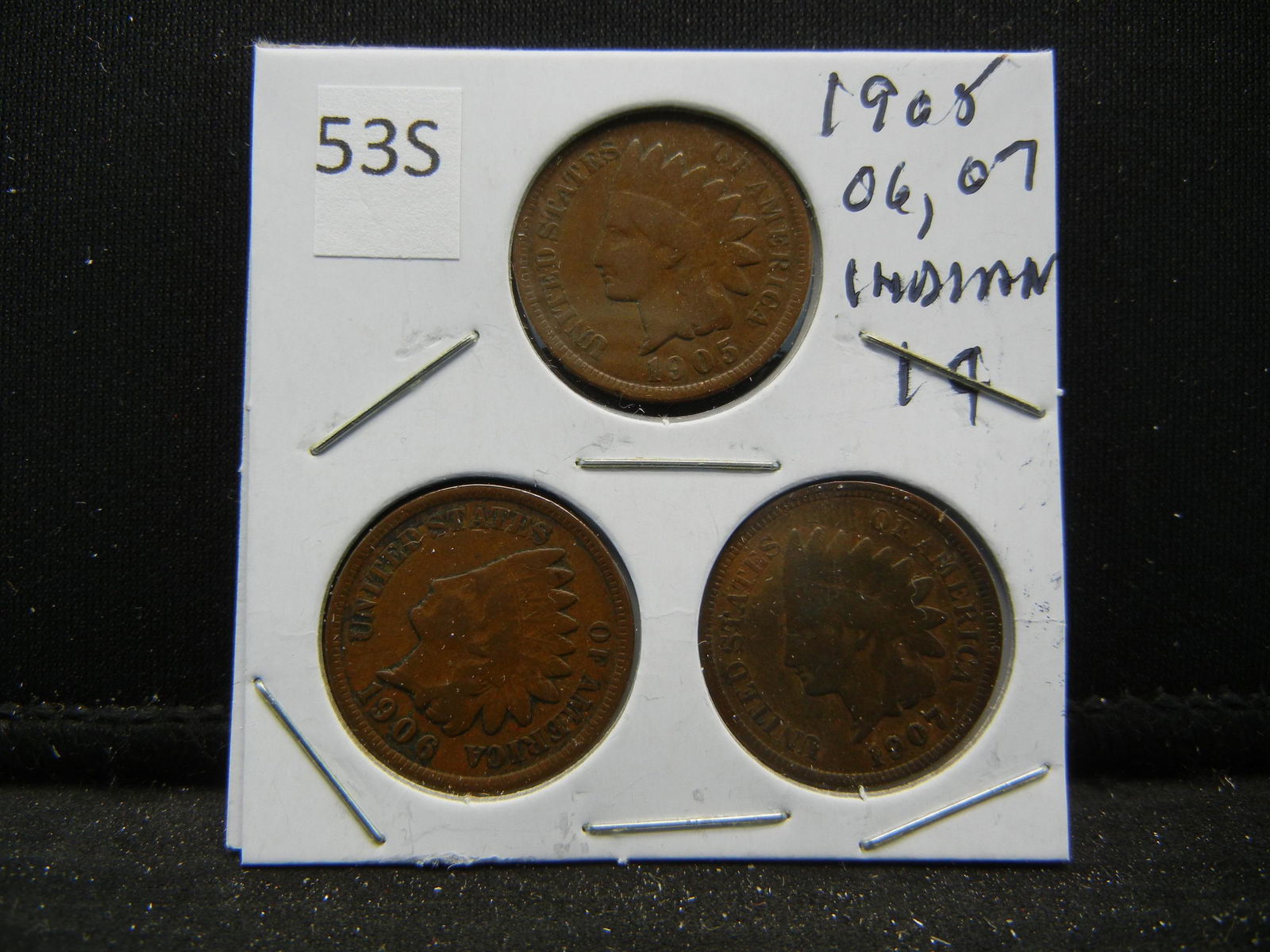 1905, 06, 07 Indian Head Cents (1 of 4)