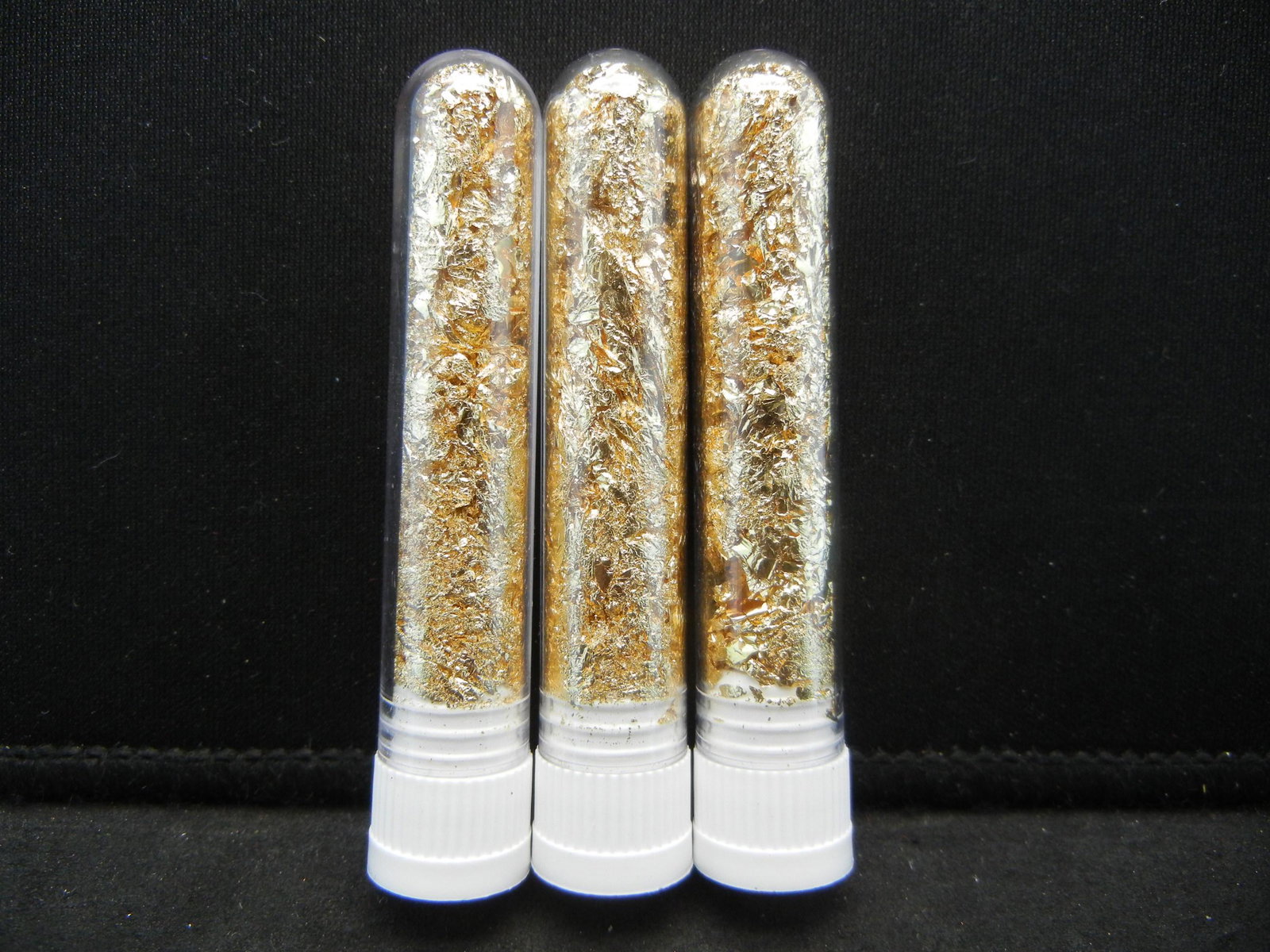 (3) Viles of 22k Gold Leaf Flakes: (3) Viles of 22k Gold Leaf Flakes