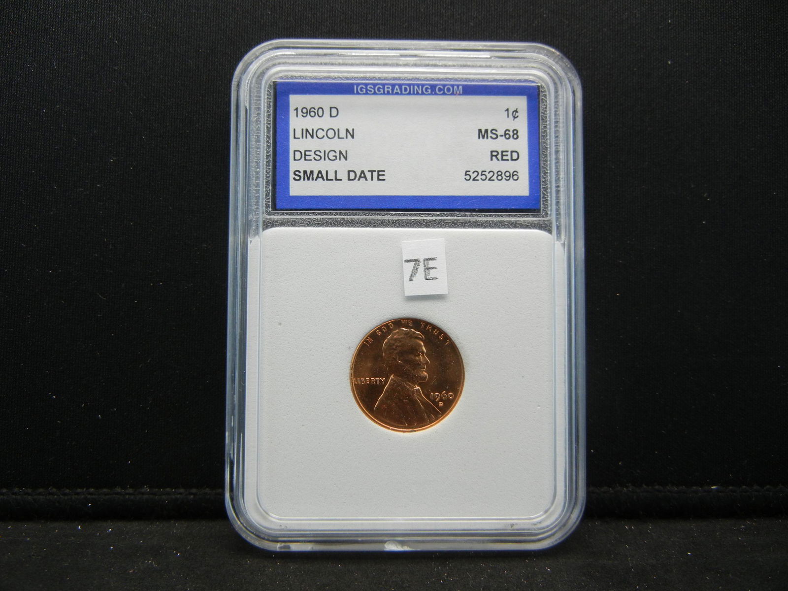 1960-D Lincoln Memorial Cent. Red. IGS Graded (1 of 4)