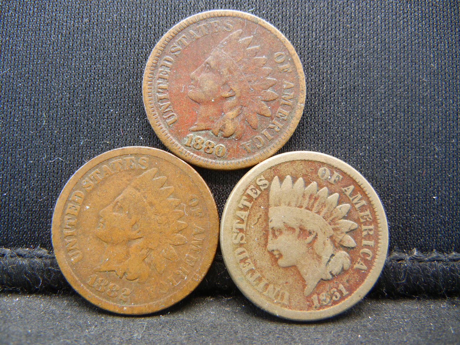 1880, 1881, 1882 Indian head Cents (1 of 2)