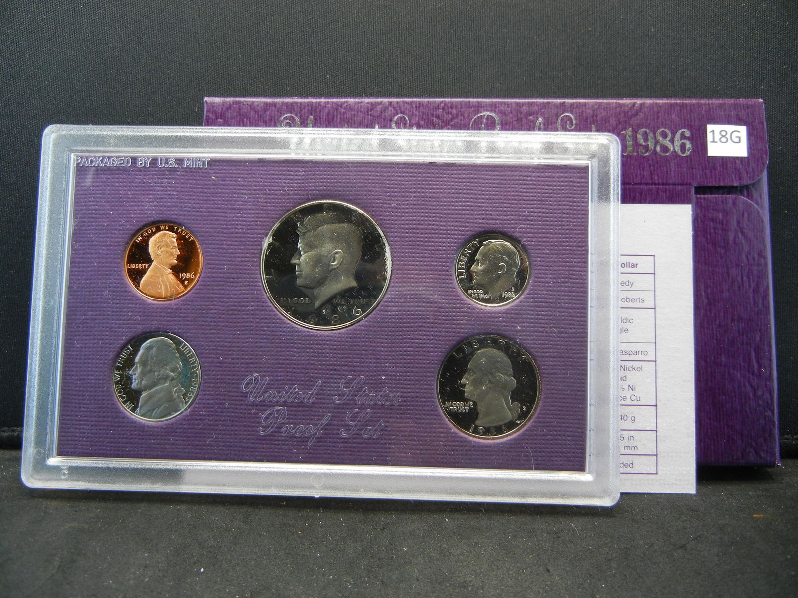 1986 United States Proof Set (1 of 4)