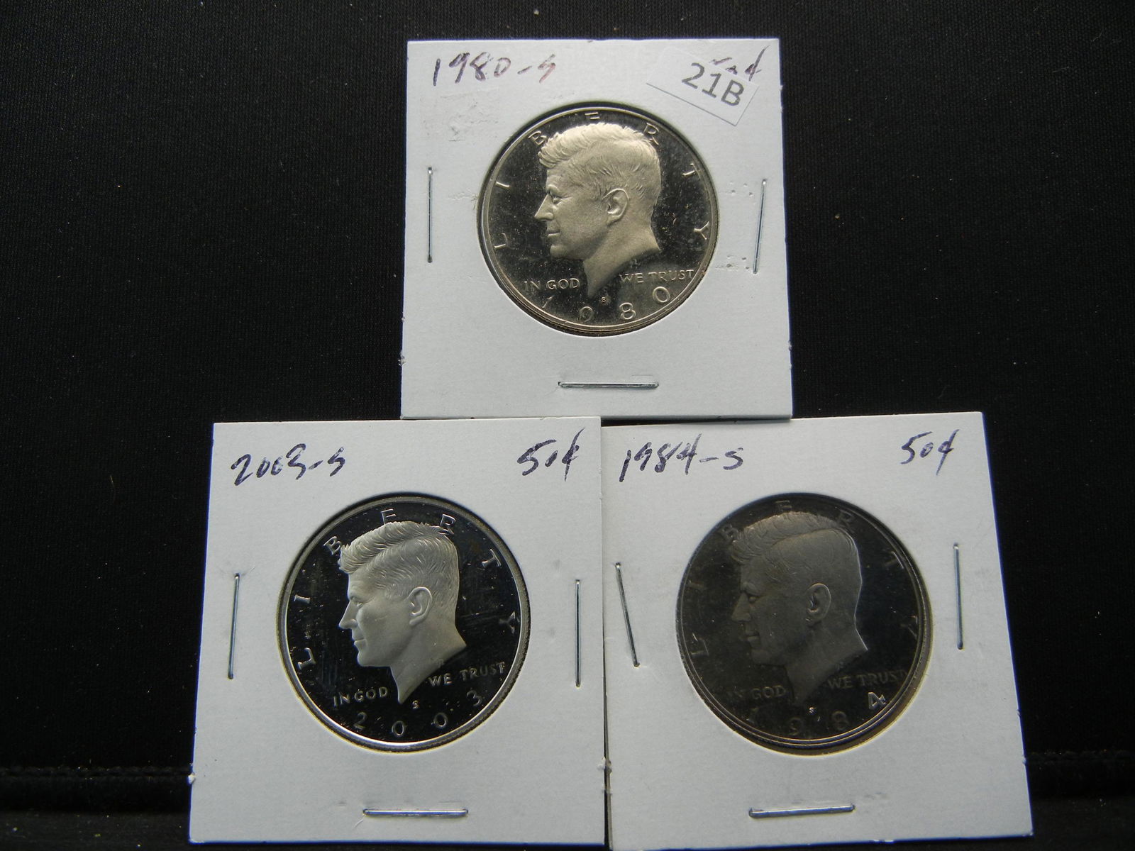 1980-S, 1984-S, 2003-S Kennedy Half Dollars (1 of 3)