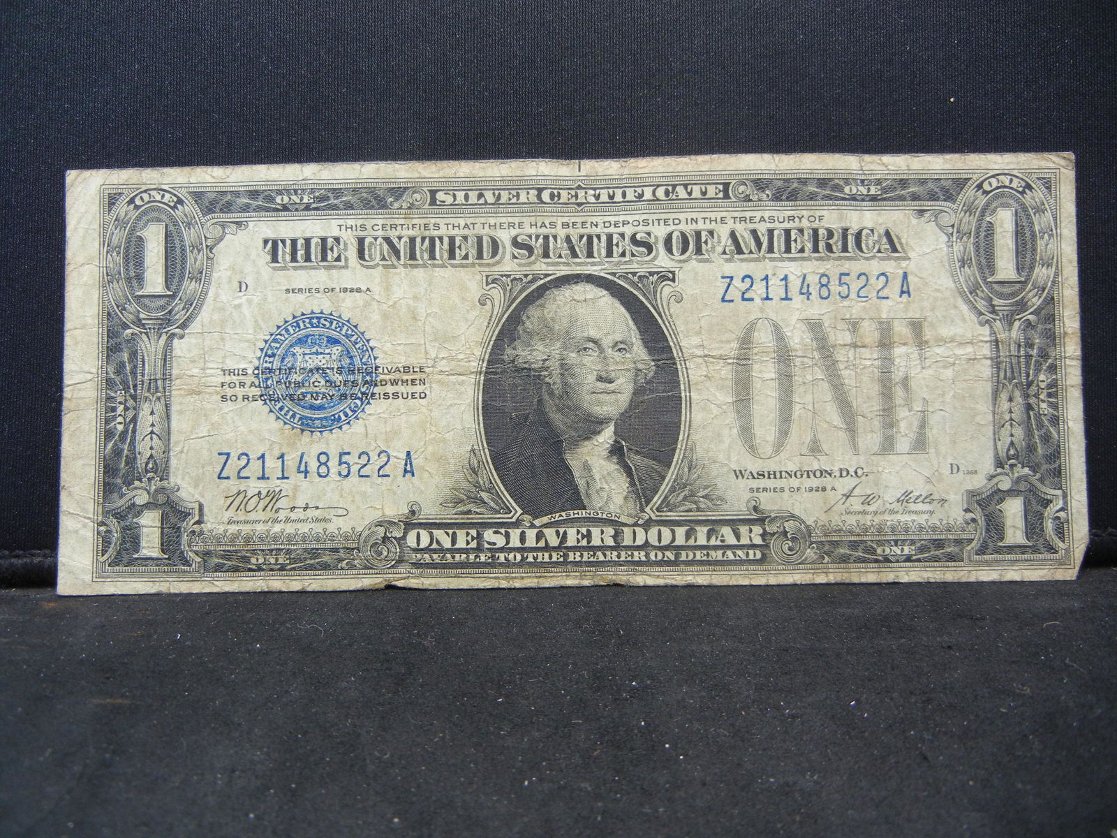 1928-A $1 US Silver Certificate. Funny Back (1 of 3)
