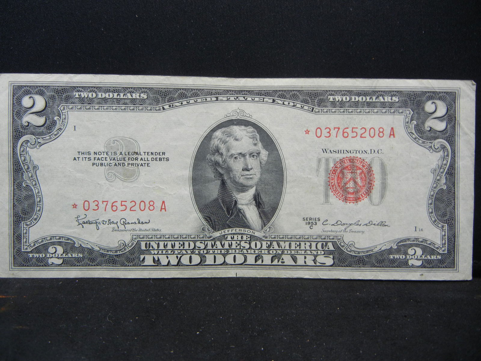 1953-C $2 US Star Bank Note (1 of 3)