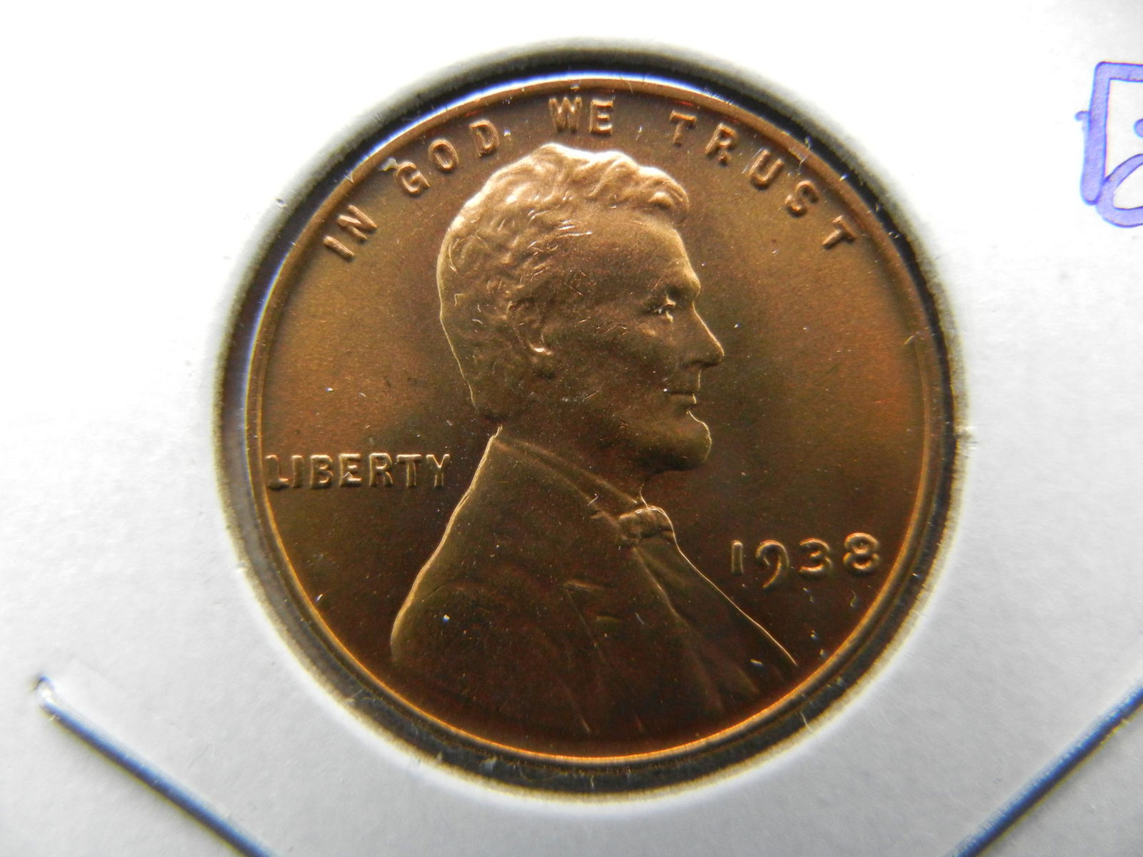 1938 Lincoln Cent. Gem Red. Nice Coin (1 of 3)