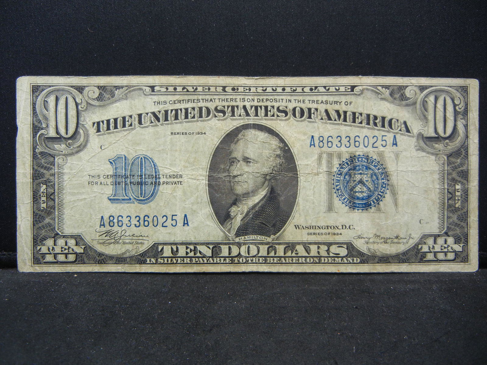 1934 $10 Silver Certificate (1 of 3)