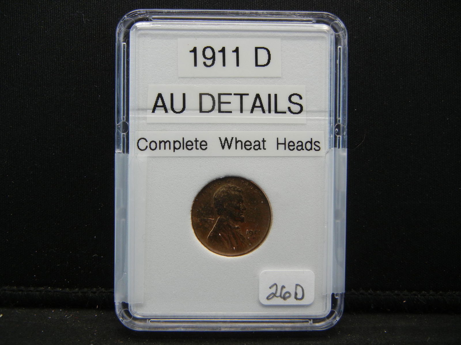 1911-D Lincoln Wheat Cent, Complete Wheat Heads (1 of 4)