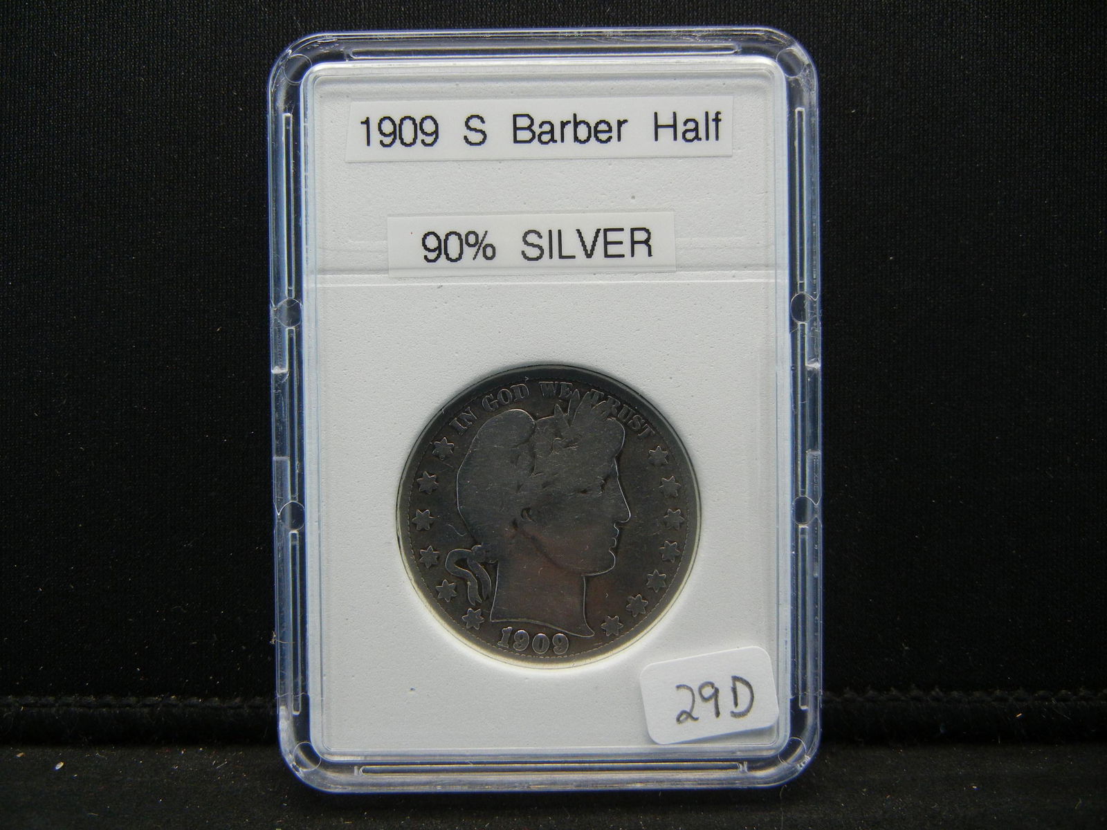1909-S barber Half, 90% Silver (1 of 4)