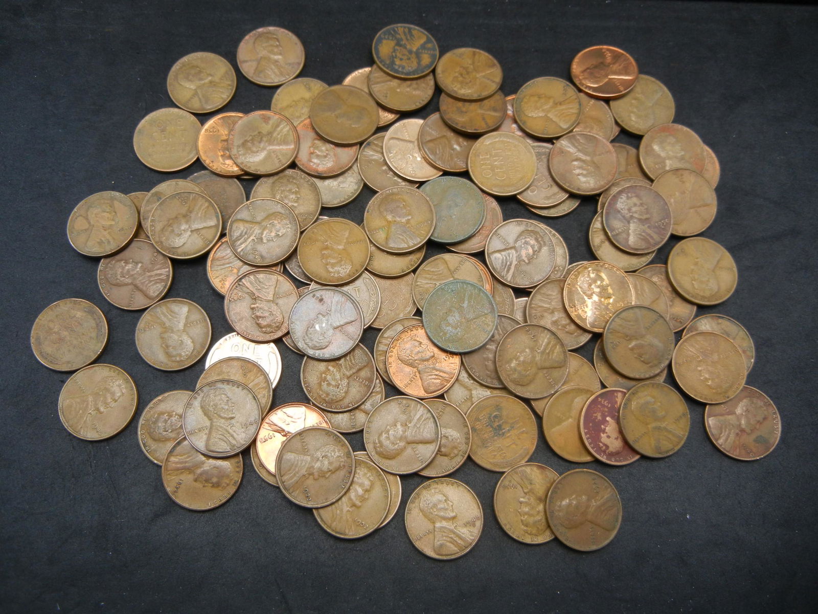 100 Mixed Wheat Cents, Including 1916-1958 (1 of 5)