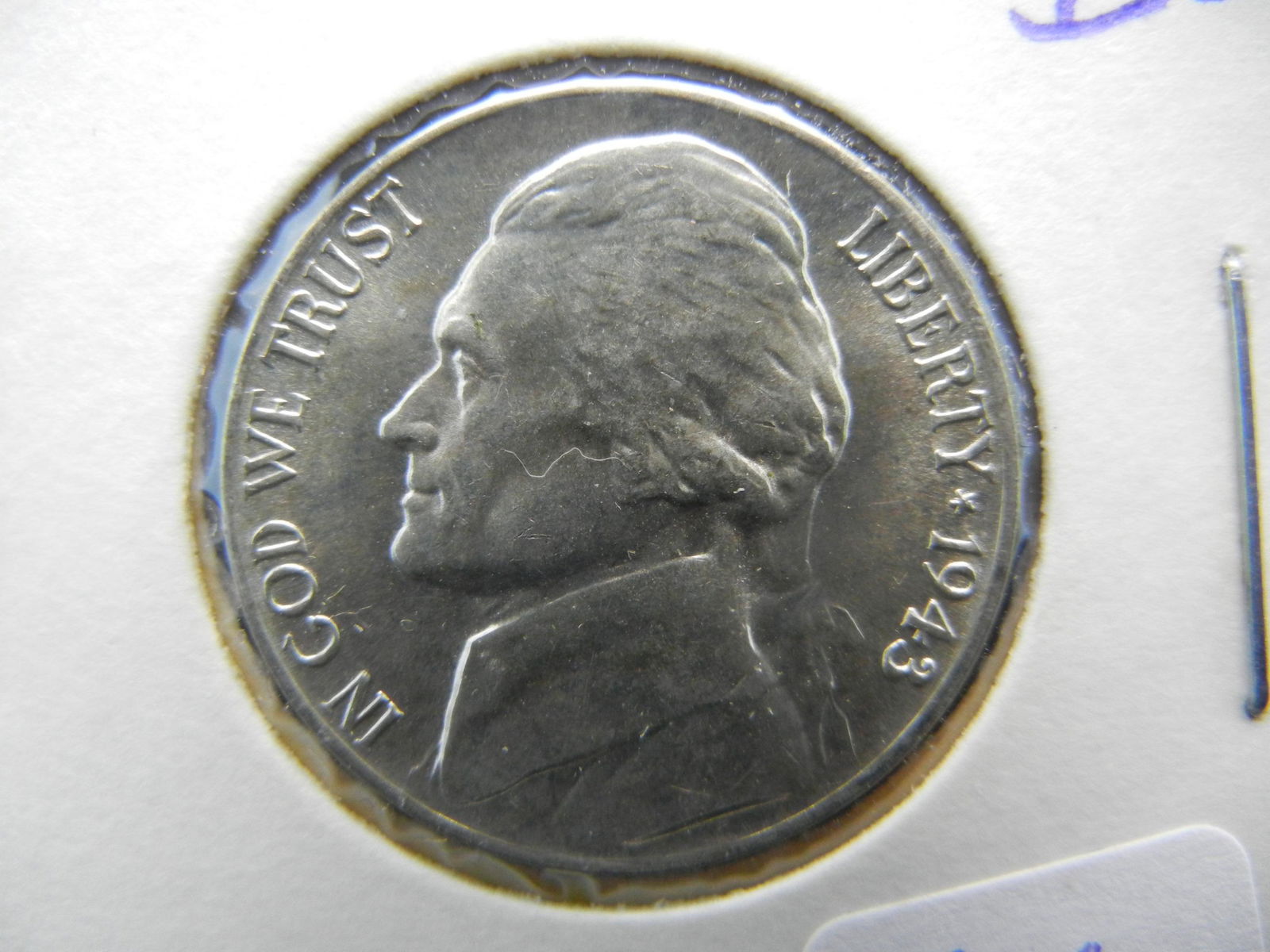 1943-D Wartime Silver Nickel. Choice Bu (1 of 3)