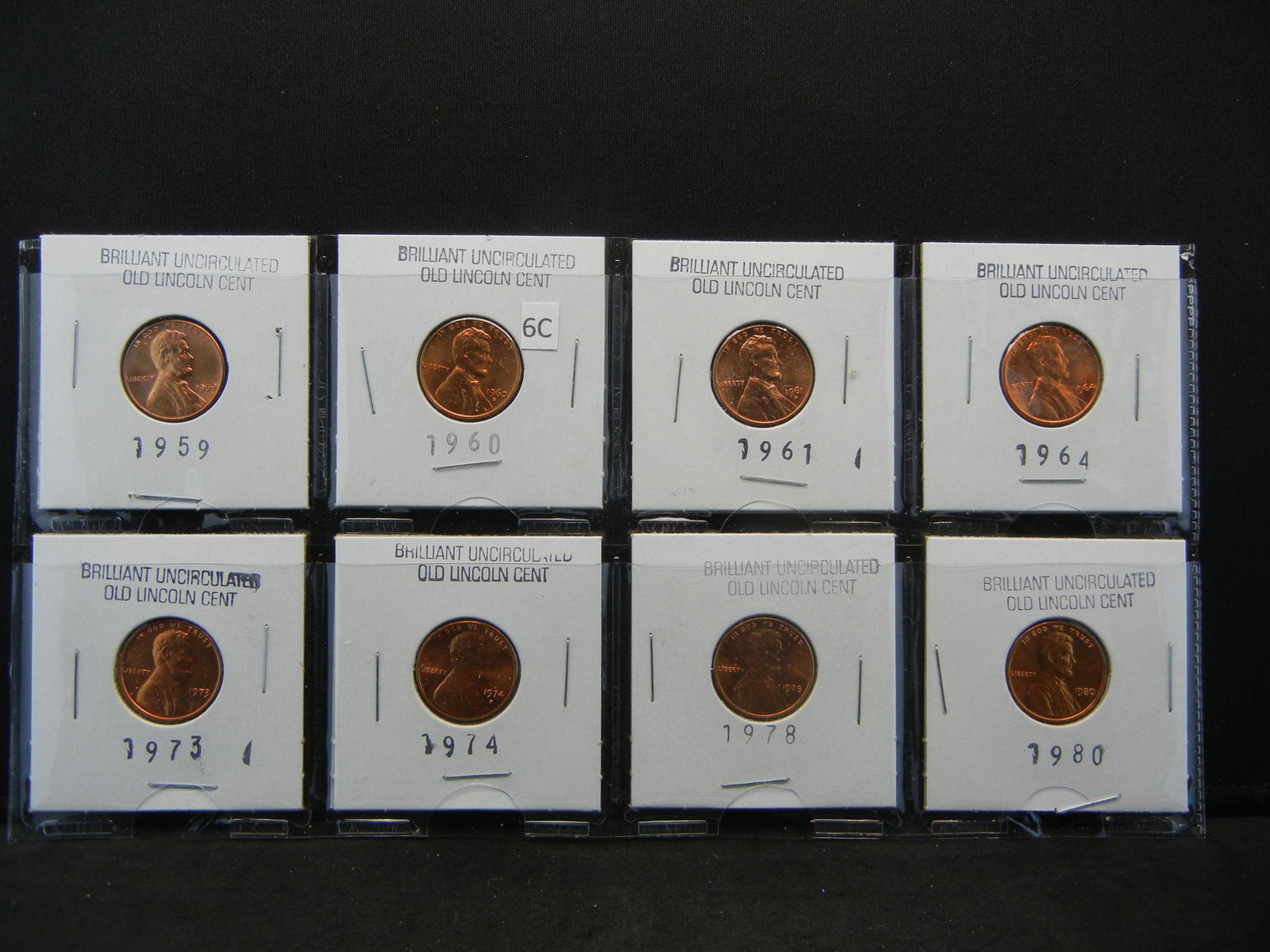 (8) Lincoln Memorial Cents. 1959, 60's, 70's, 80: (8) Lincoln Memorial Cents. 1959, 60's, 70's, 80