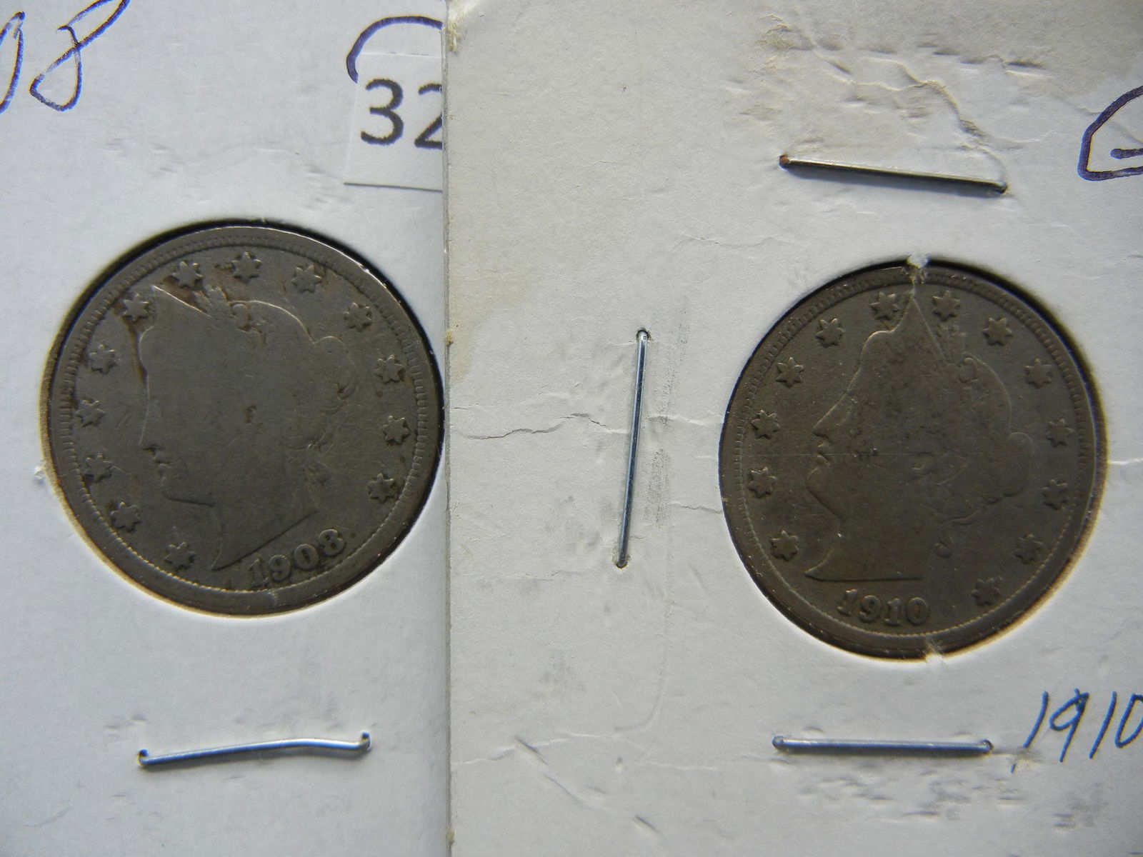 1908, 1910 Liberty Head V Nickels (1 of 3)