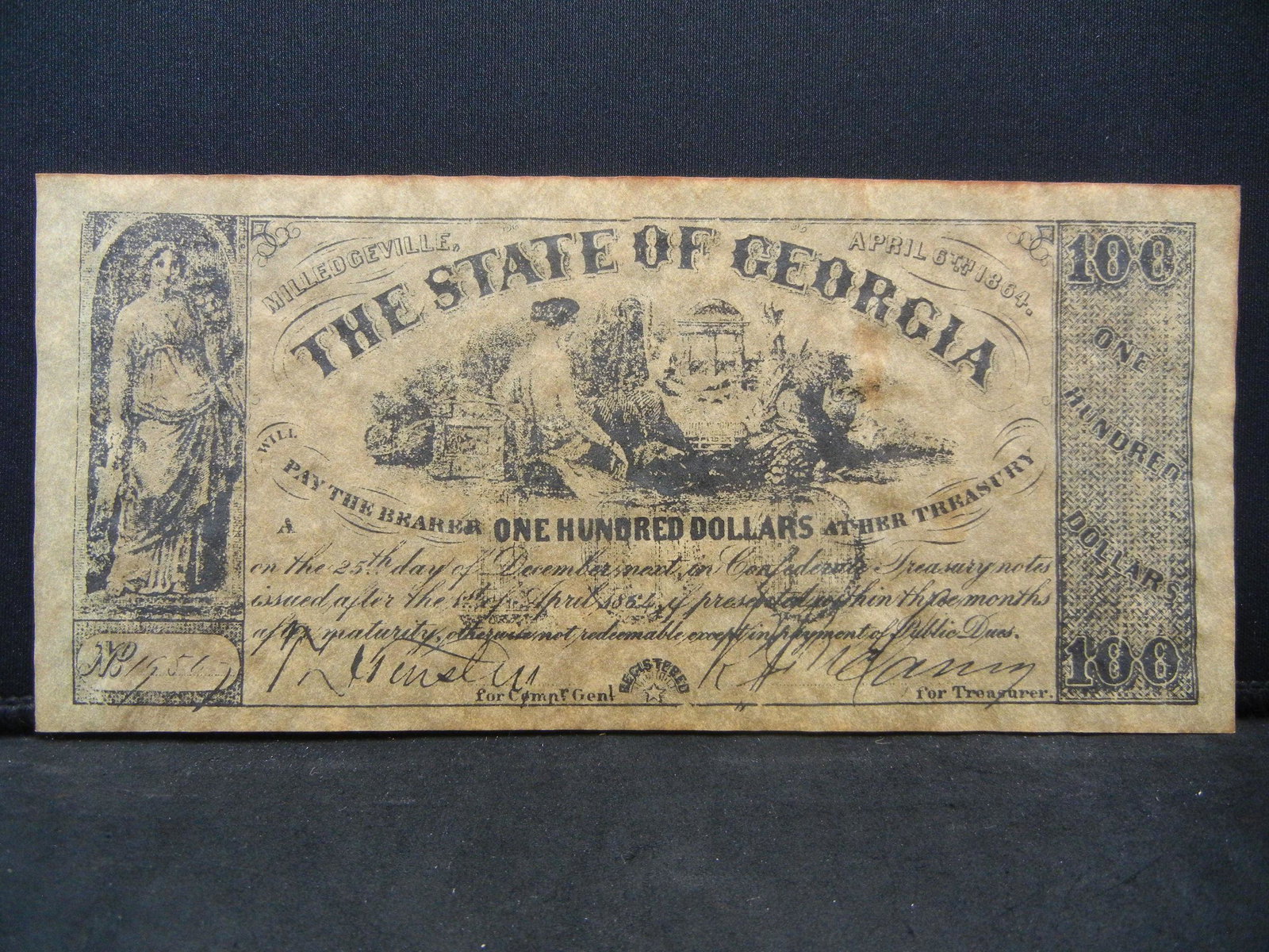 State of Georgia Facsimile Banknote: State of Georgia Facsimile Banknote