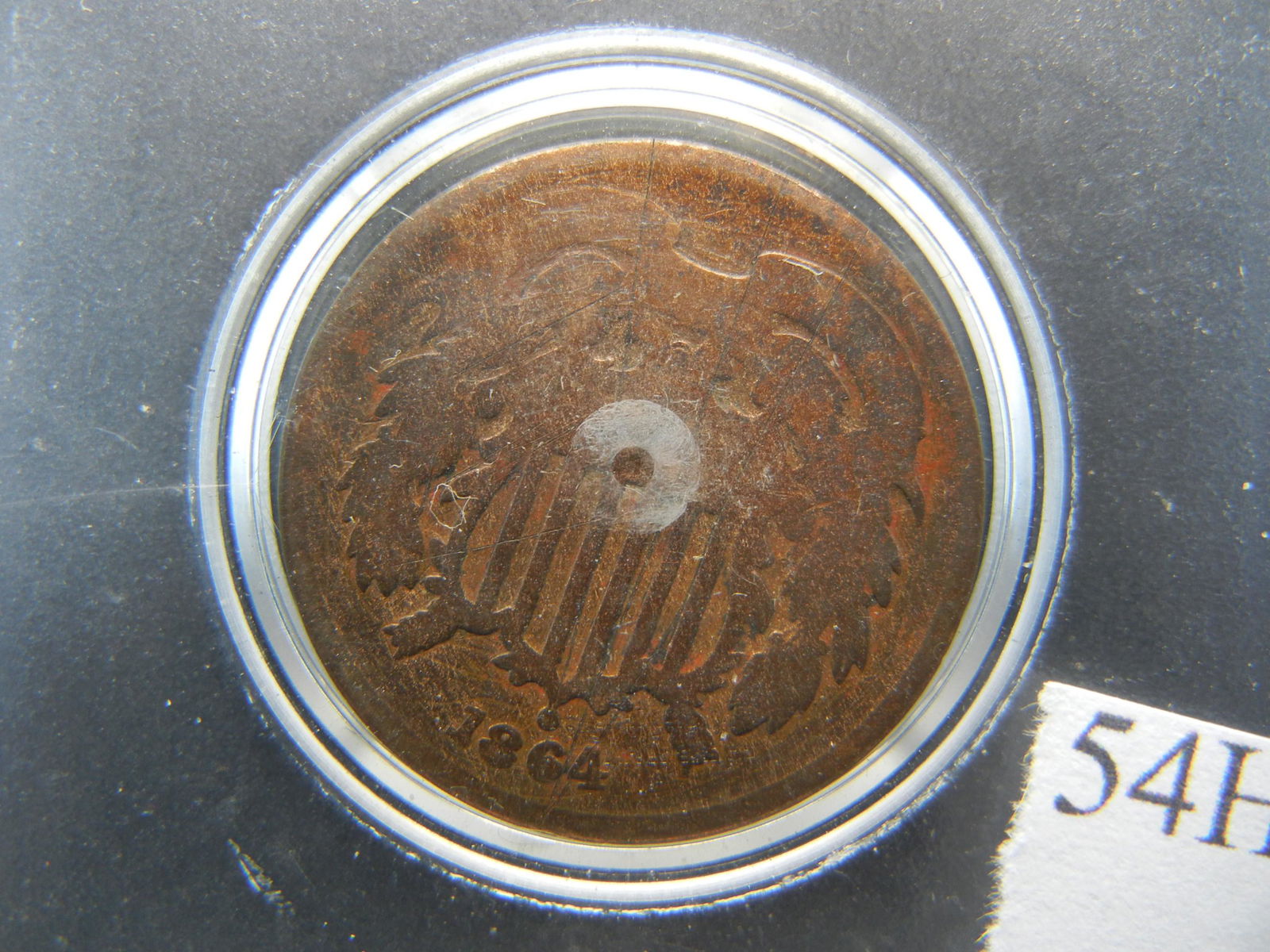 1864 2 Cent Copper Shield. USA Civil War Coin (1 of 4)