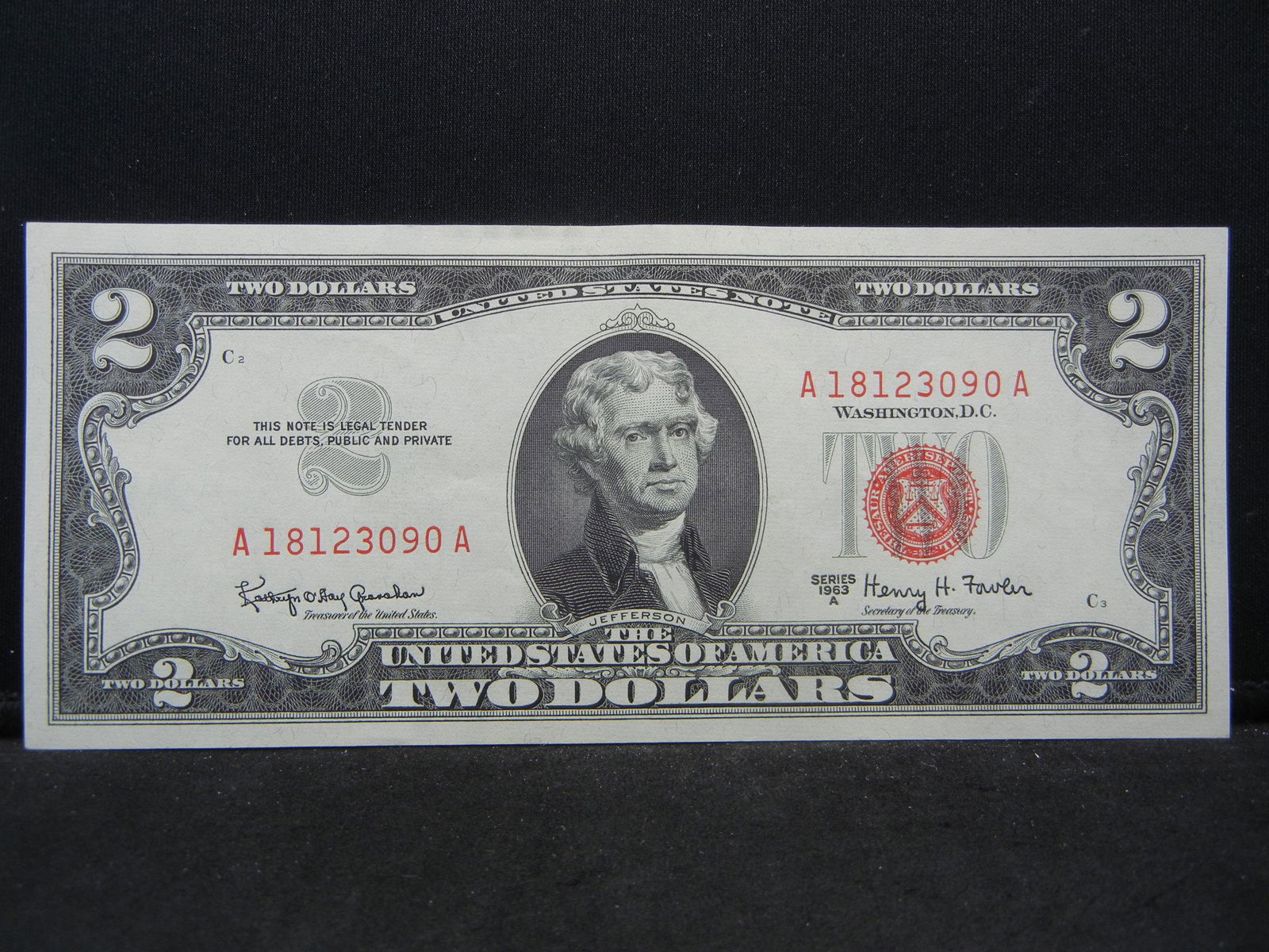 1963-A $2 Red Seal Bank Note (1 of 3)