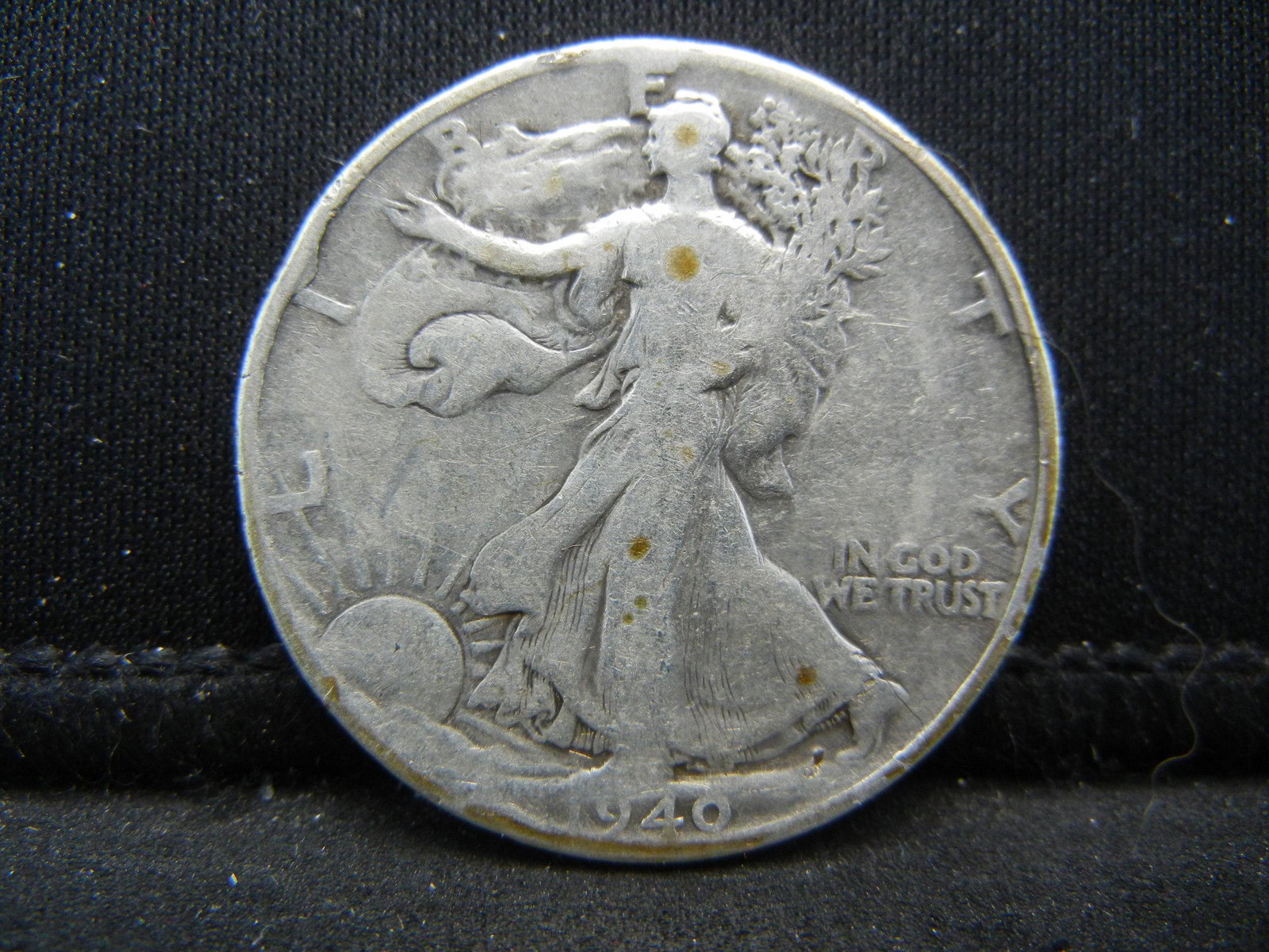 1940 SILVER LIBERTY (90%) HALF, WWII ERA, 9.1 MILL: 1940 SILVER LIBERTY (90%) HALF, WWII ERA, 9.1 MILL MINTED/79 YRS OLD