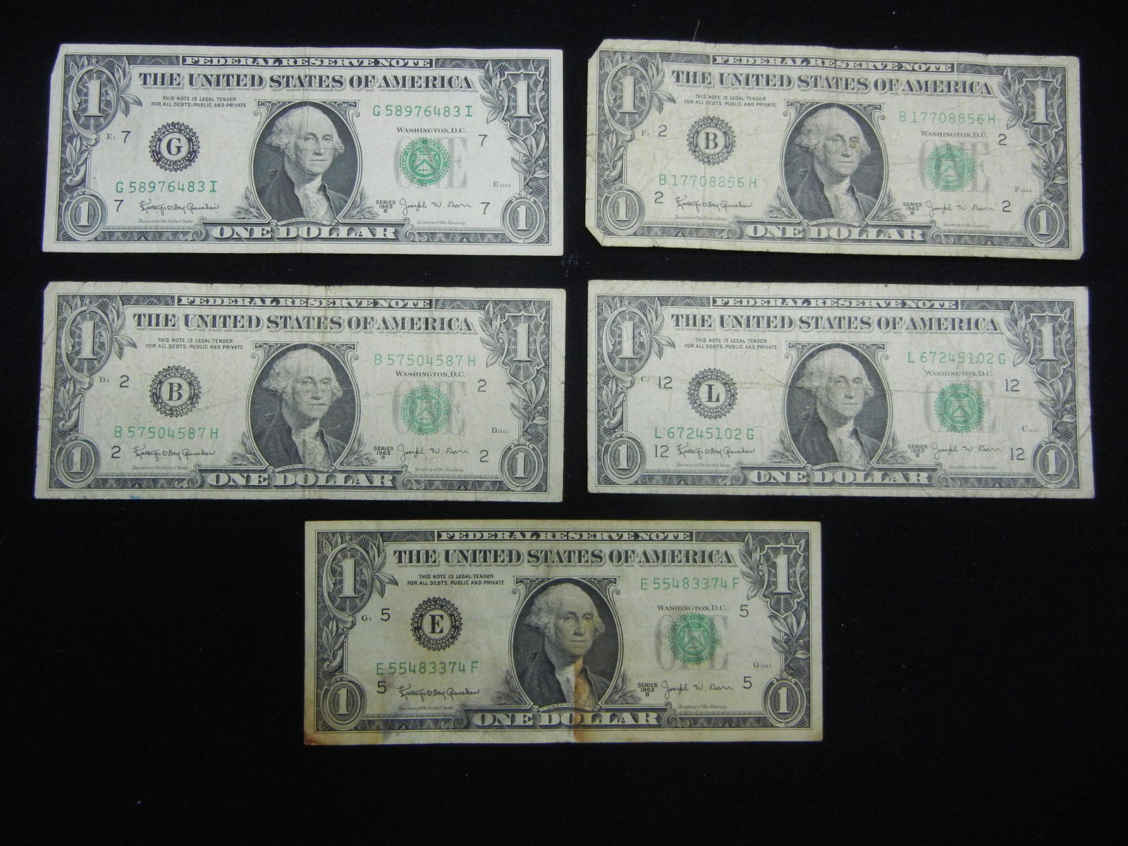 (5)1963 $1 Barr Notes (1 of 5)
