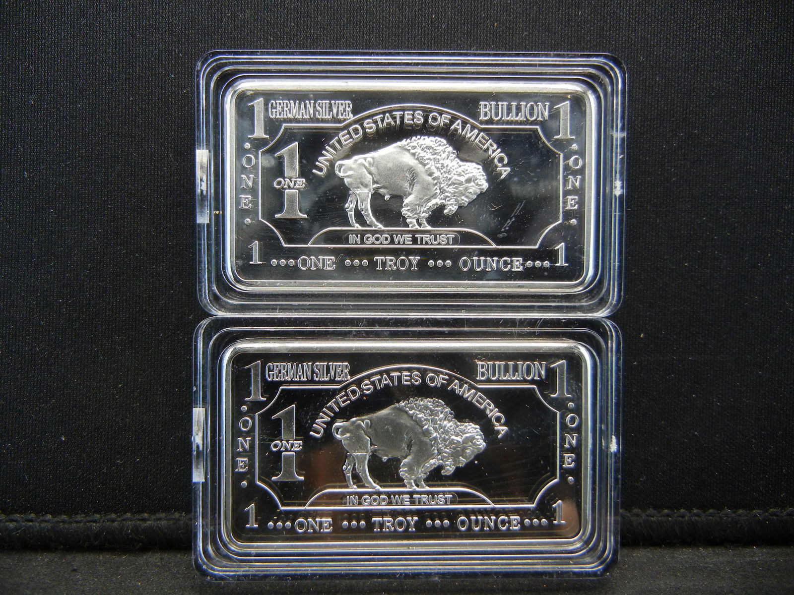 Clad 2 One Troy Ounce German Silver Buffalo Collector: Clad 2 One Troy Ounce German Silver Buffalo Collector Bars Clad