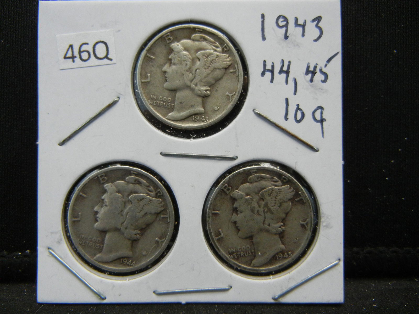 1943, 44, 45 Mercury Dimes (1 of 2)