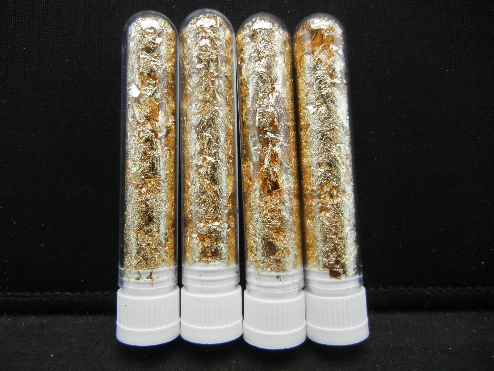 (4) Viles of 22k Gold Leaf Flakes: (4) Viles of 22k Gold Leaf Flakes