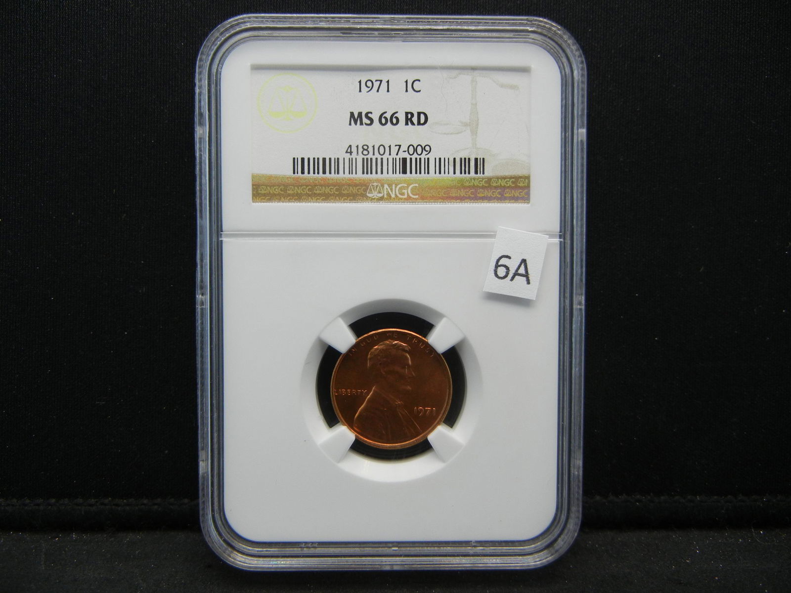 1971 Lincoln Cent . NGC MS 66 RD. (1 of 4)
