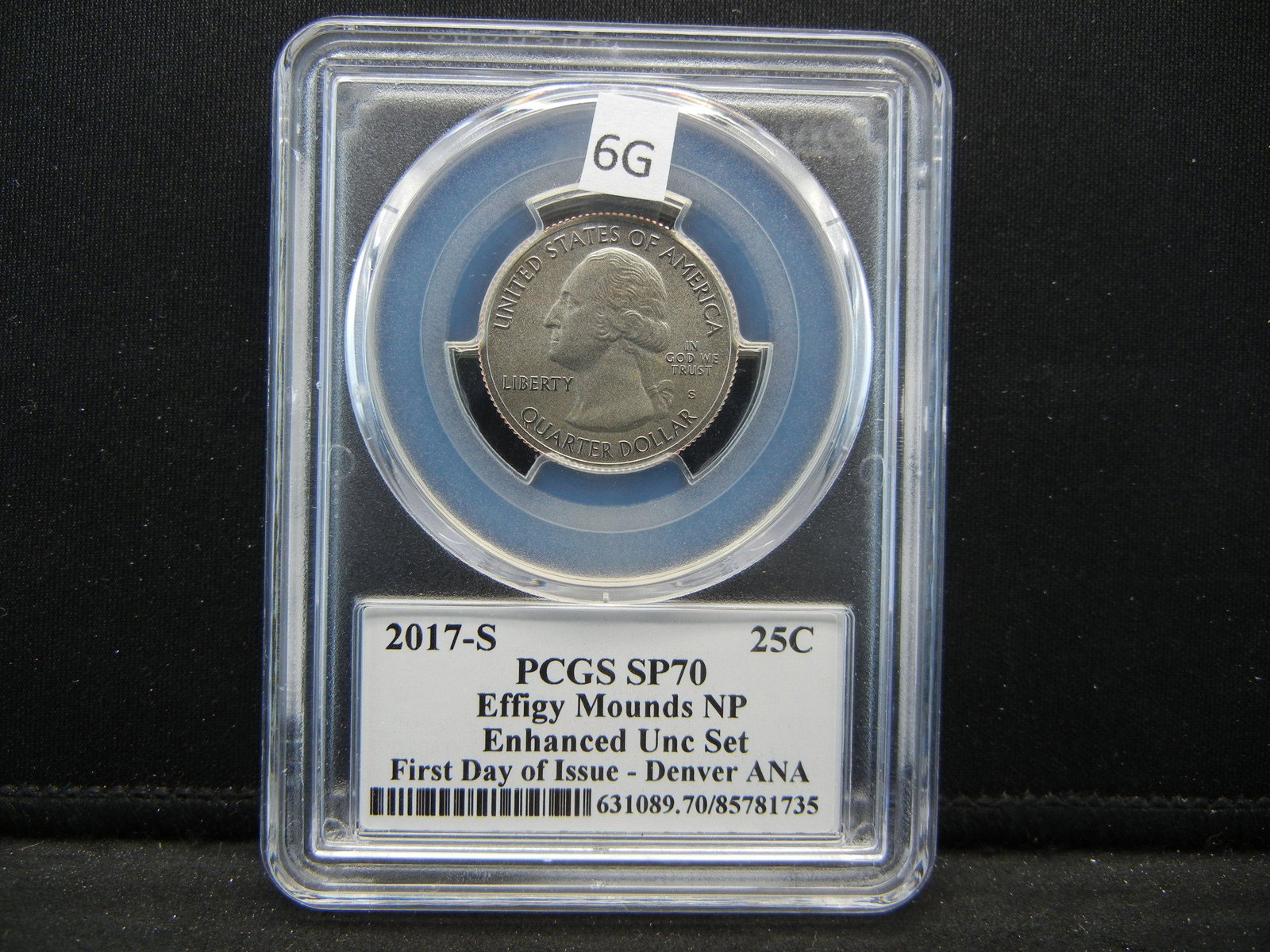 2017-S Quarter . PCGS SP70. Effigy Mounds NP.: 2017-S Quarter . PCGS SP70. Effigy Mounds NP.