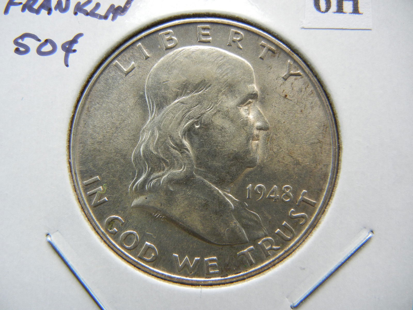 1948-D Franklin Half Dollar . UNC. (1 of 3)