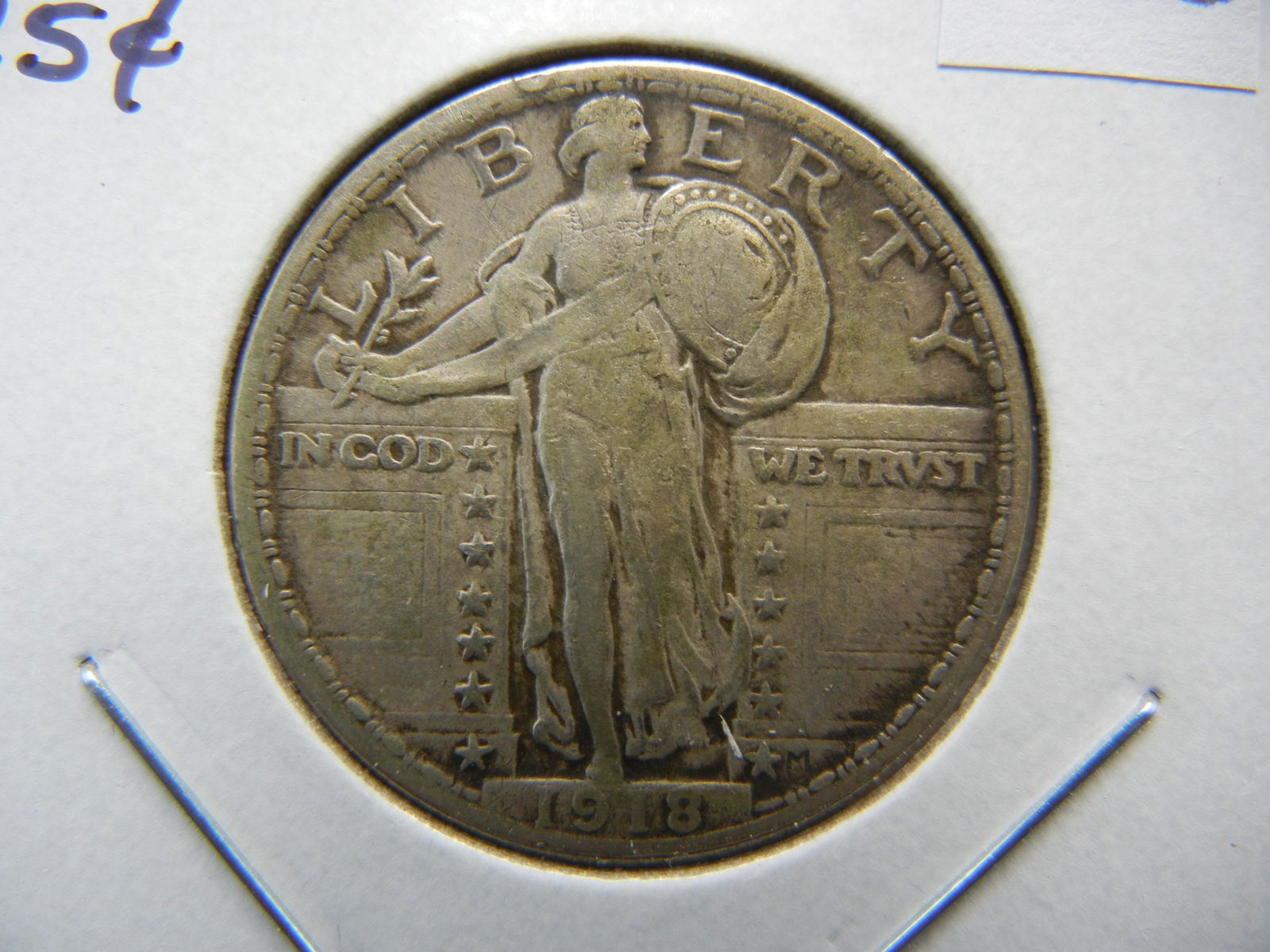 1918 Standing Quarter  . XF. Nice. (1 of 3)