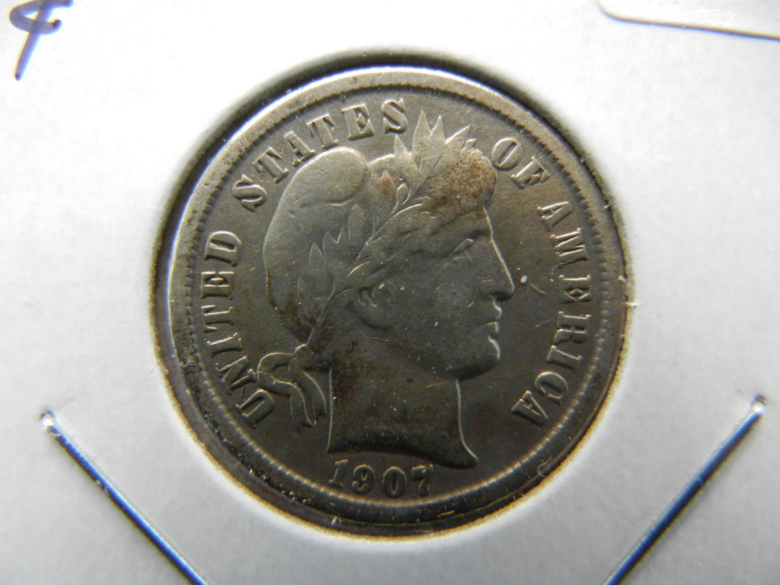 1907-O Barber Dime . VF+. Scarce. (1 of 3)