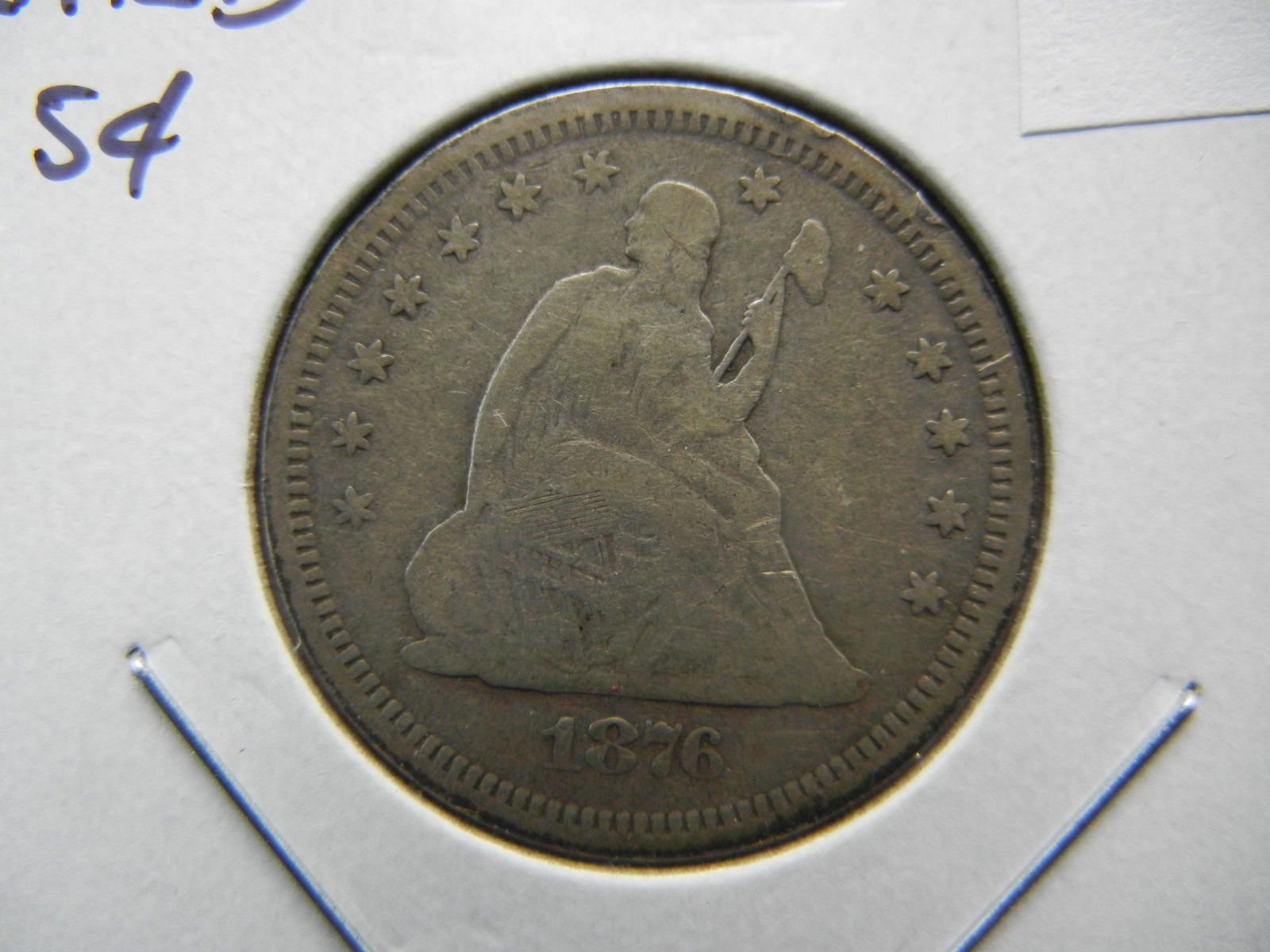 1876-S Seated Quarter  . Fine+. (1 of 3)