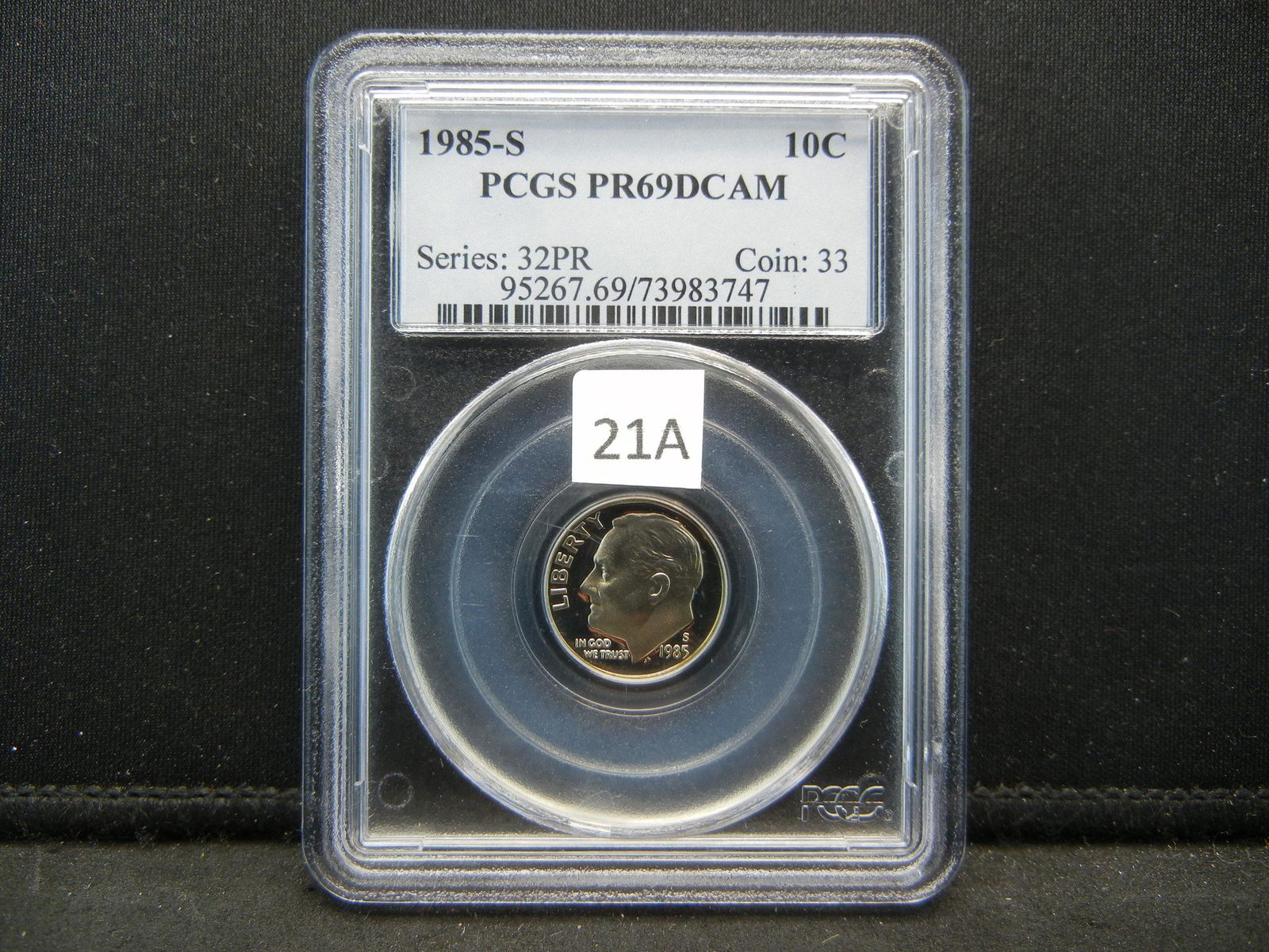1985-S Roosevelt Dime  . PCGS PR69DCAM. (1 of 4)