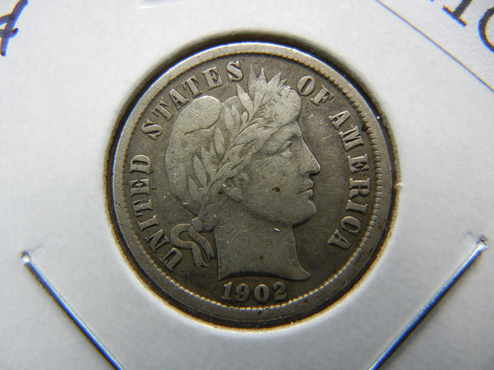 1902 Barber Dime . VF. (1 of 3)