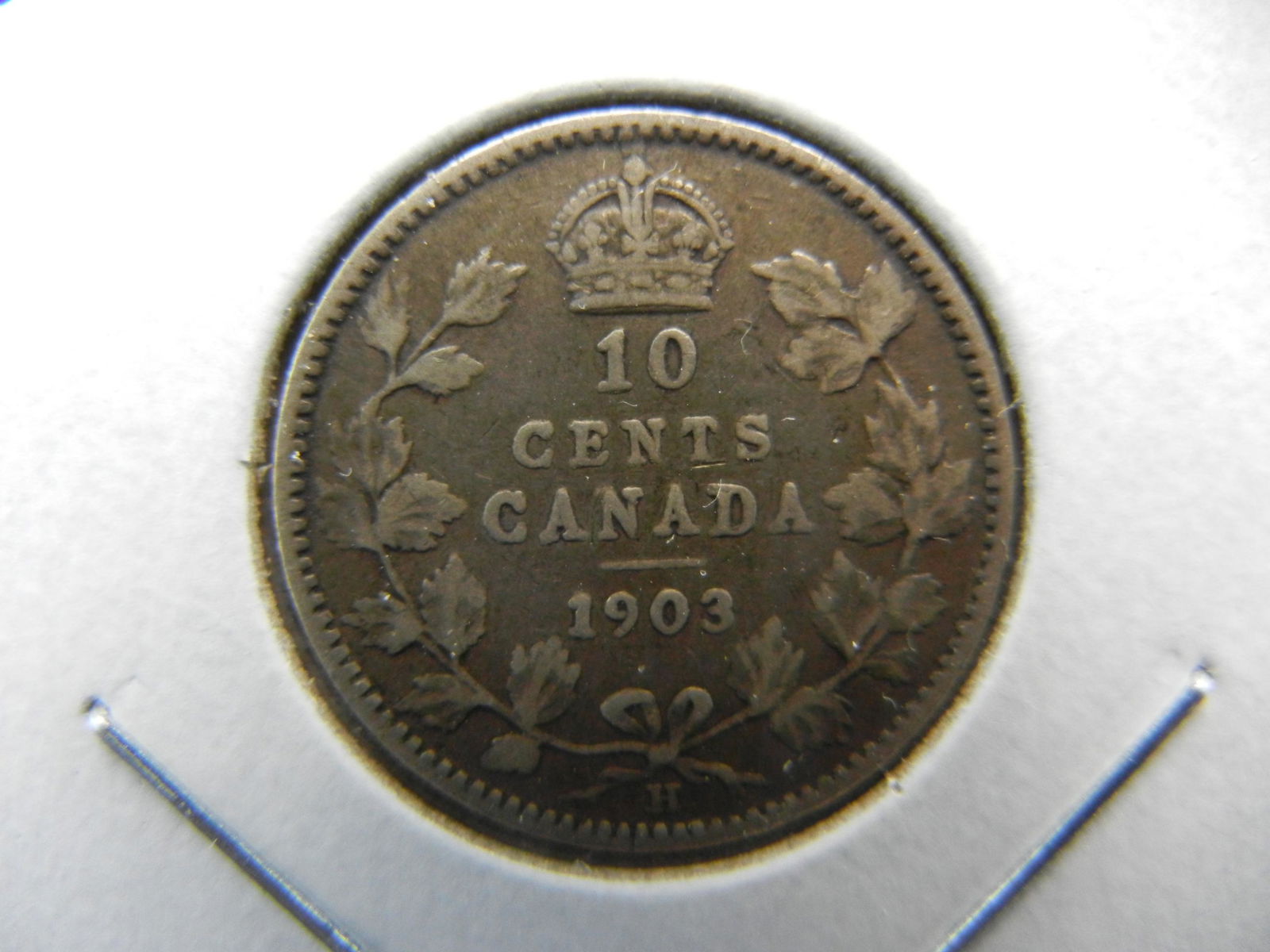1903-H Canada Dime . Fine+. (1 of 3)