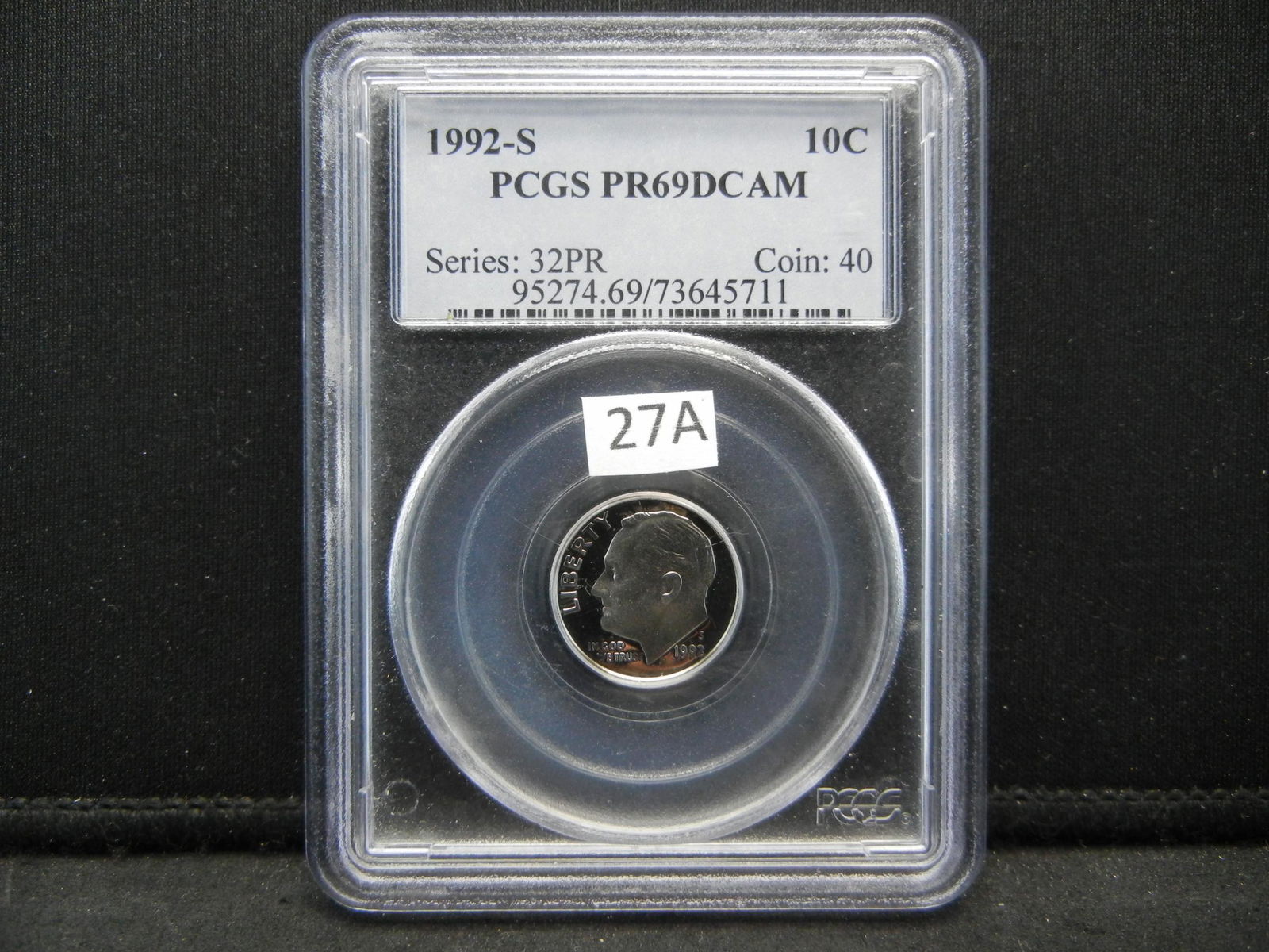 1992-S Roosevelt Dime  . PCGS PR69DCAM. (1 of 4)