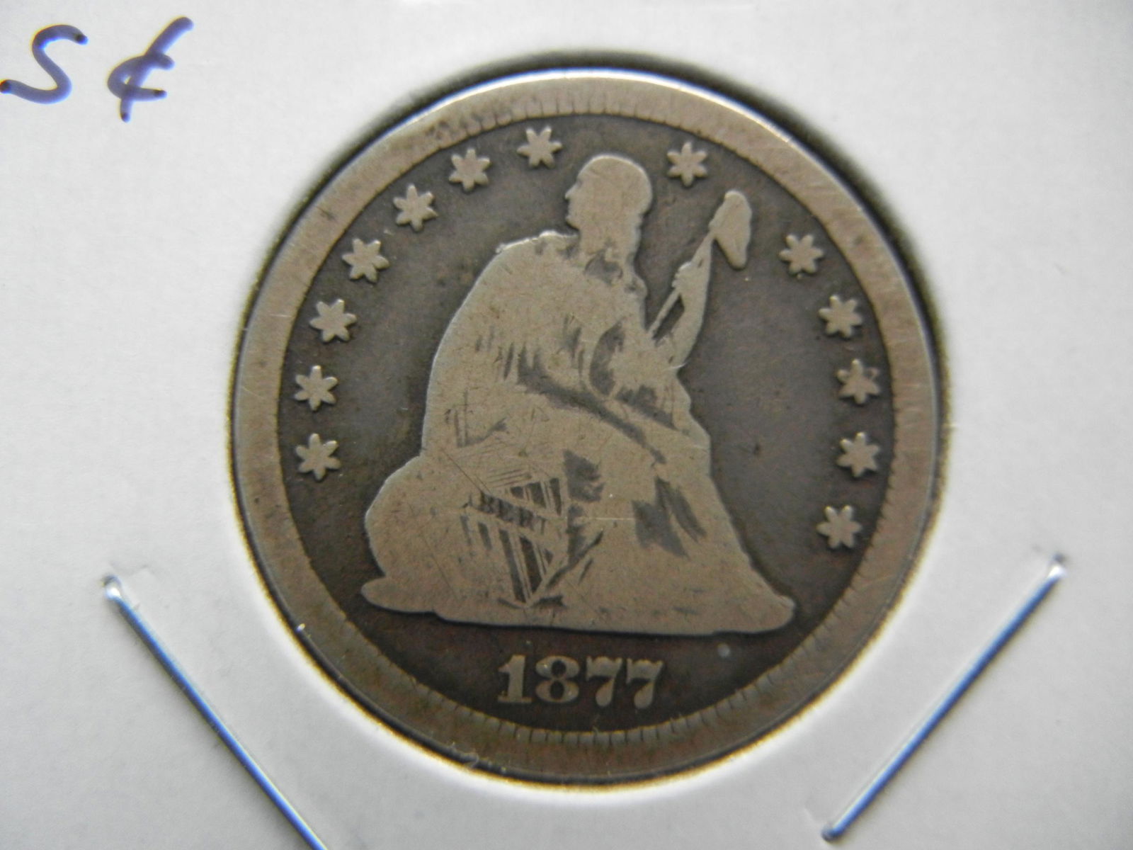 1877-CC Seated Quarter  . Scarce. (1 of 3)