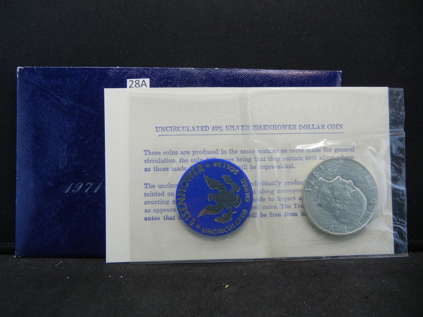 1971 Silver Ike One Dollar . Blue Pack. (1 of 4)
