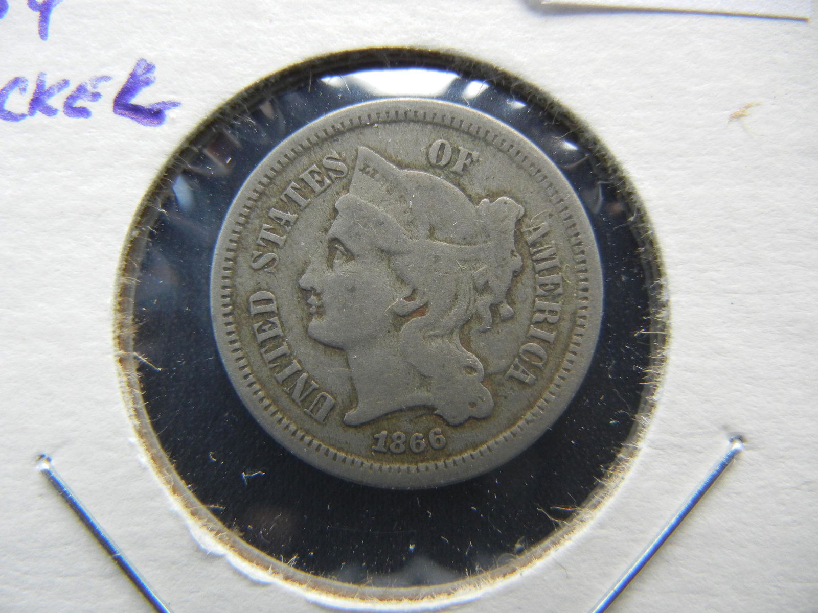 1866 3c Silver. VF. (1 of 3)