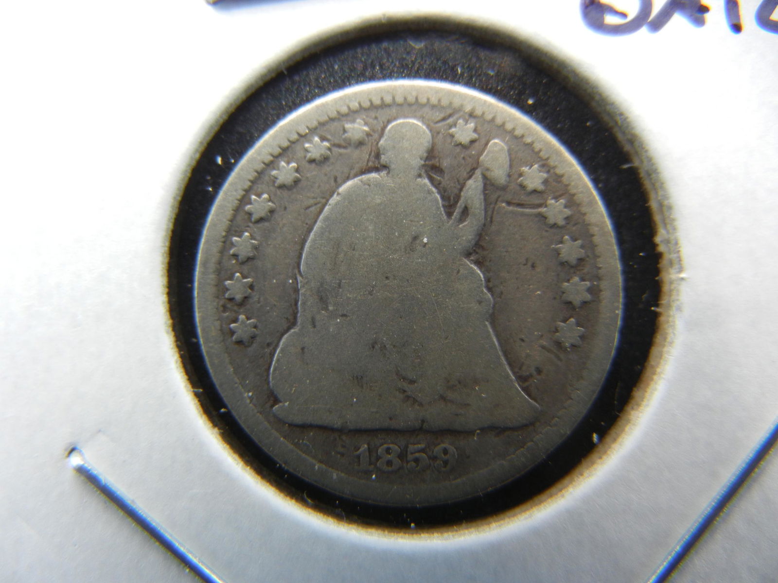 1859-O Seated Half Dime. Good. Scarce Date. (1 of 3)