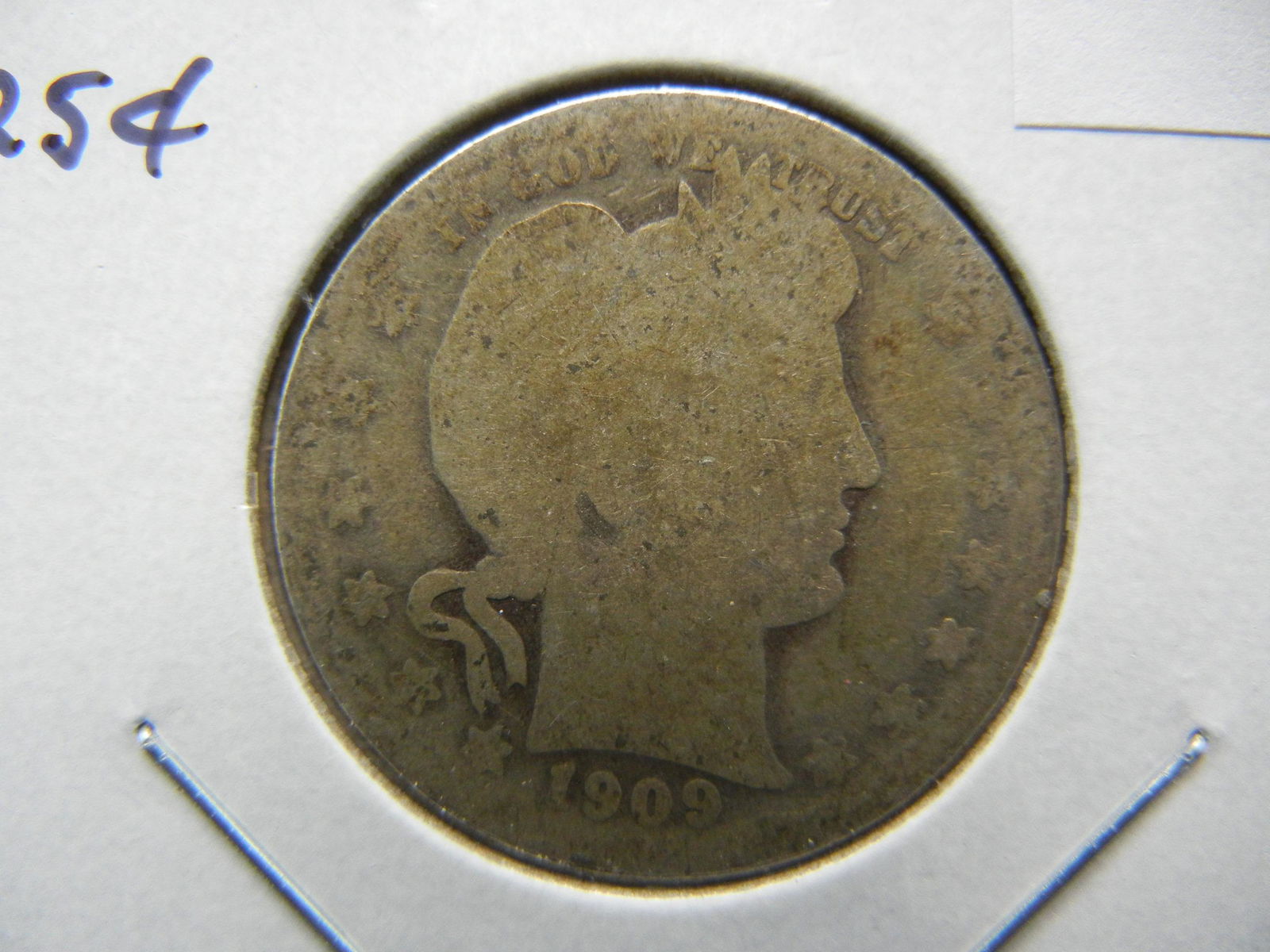 1909-D Barber Quarter  . Scarce Date. (1 of 3)