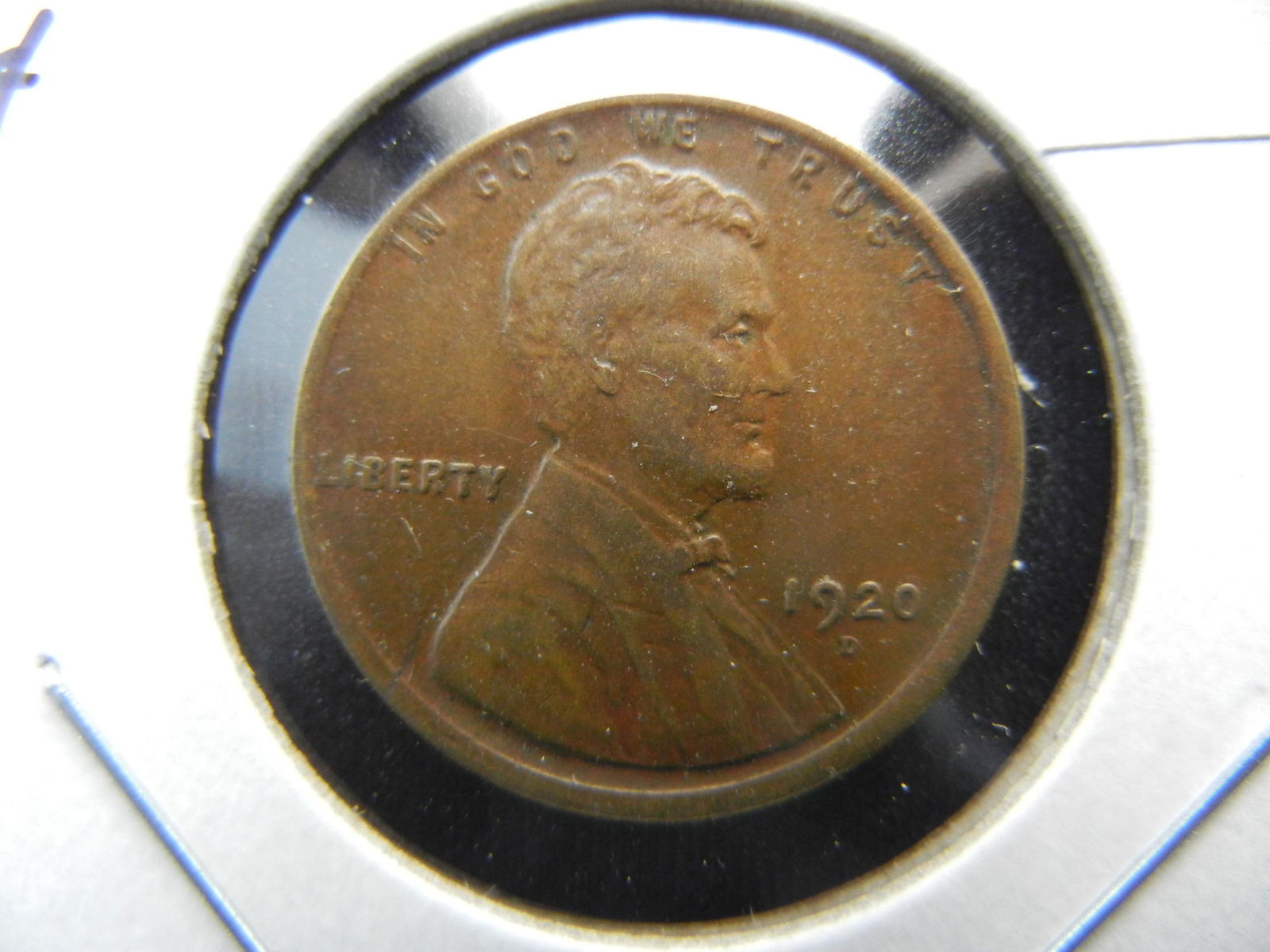1920-D Lincoln One Cent . Sharp AU. Scarce. (1 of 3)