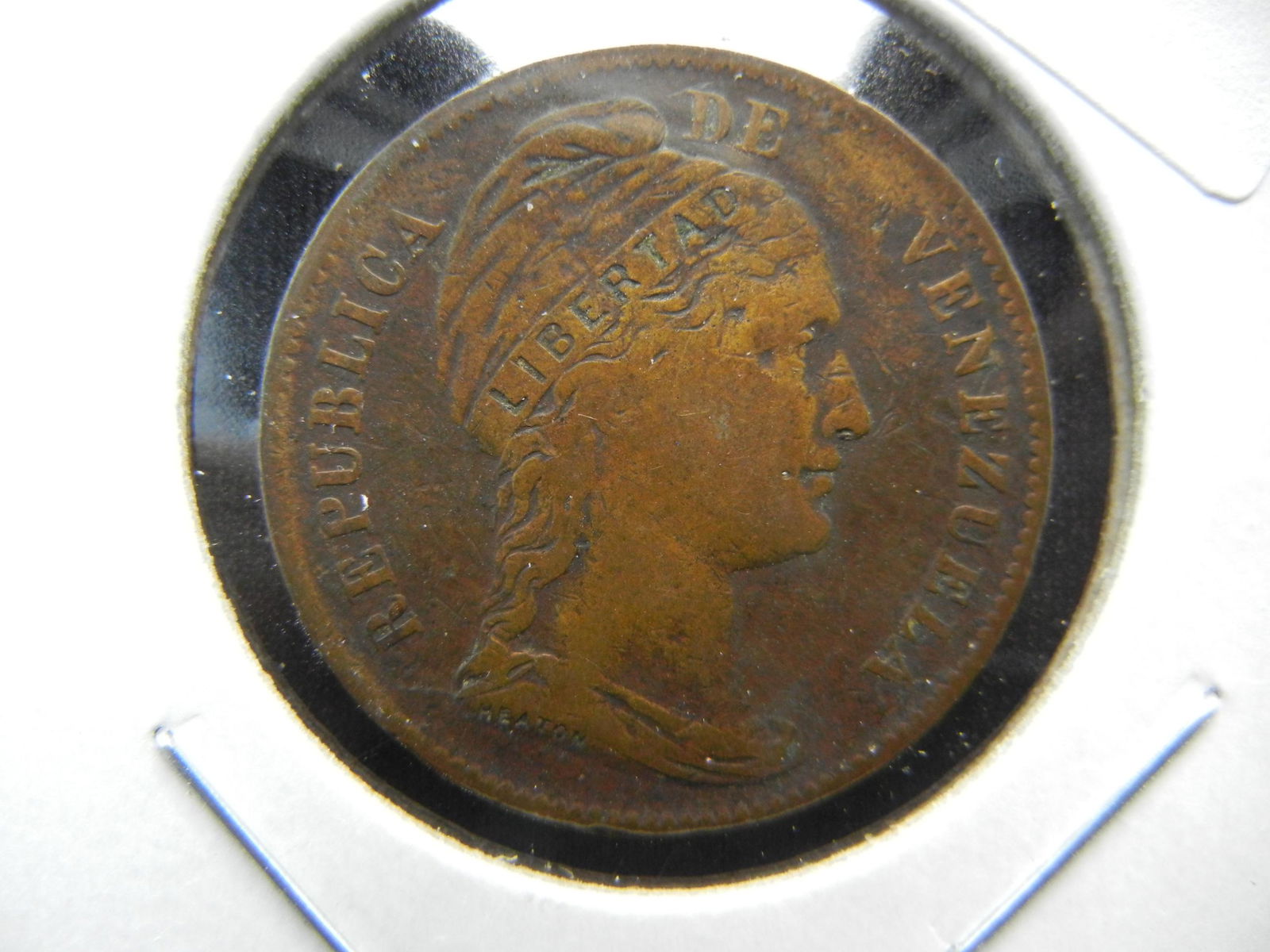 1858 Venezuela 1 Centavo. Scarce (1 of 3)